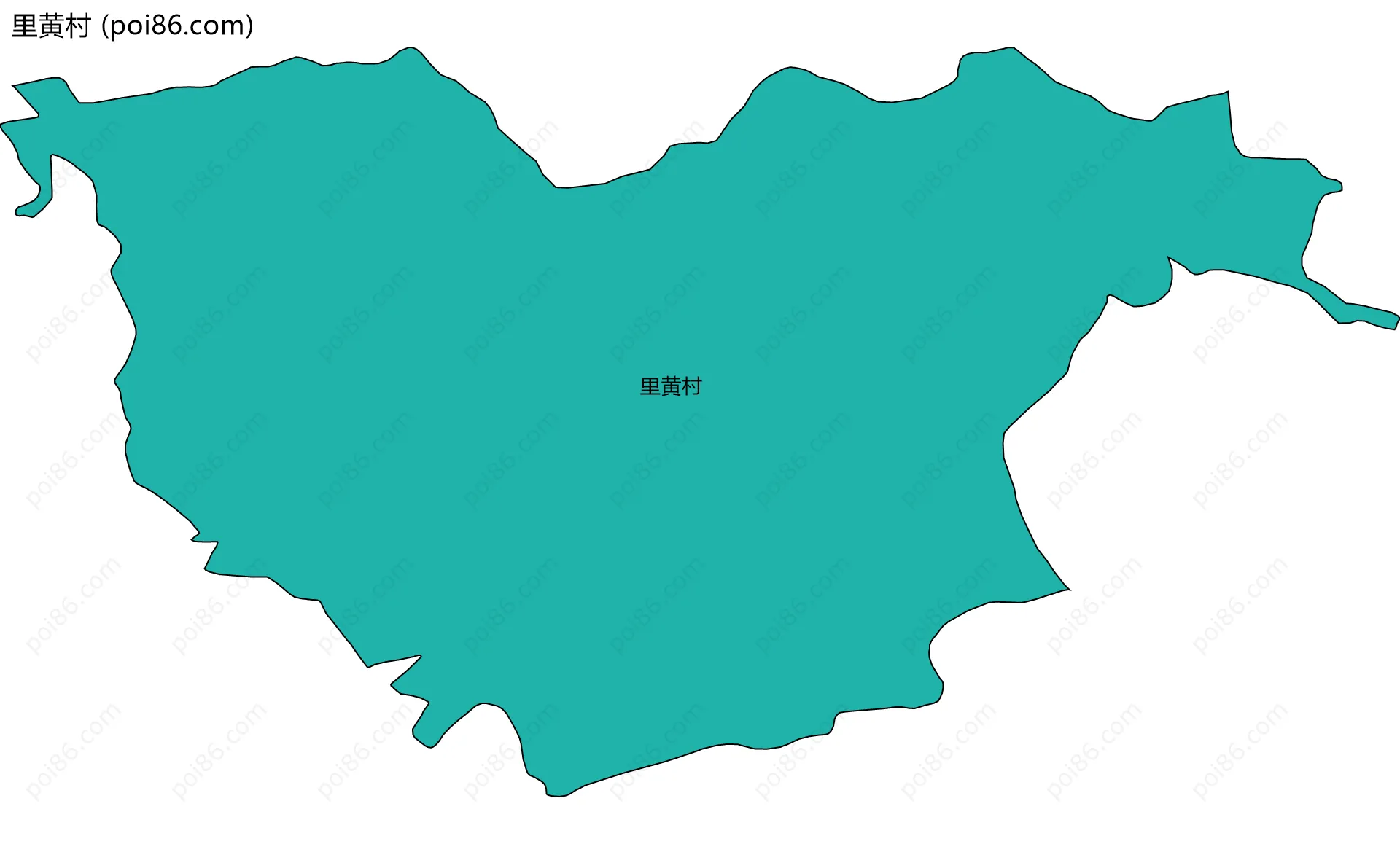 里黄村边界地图