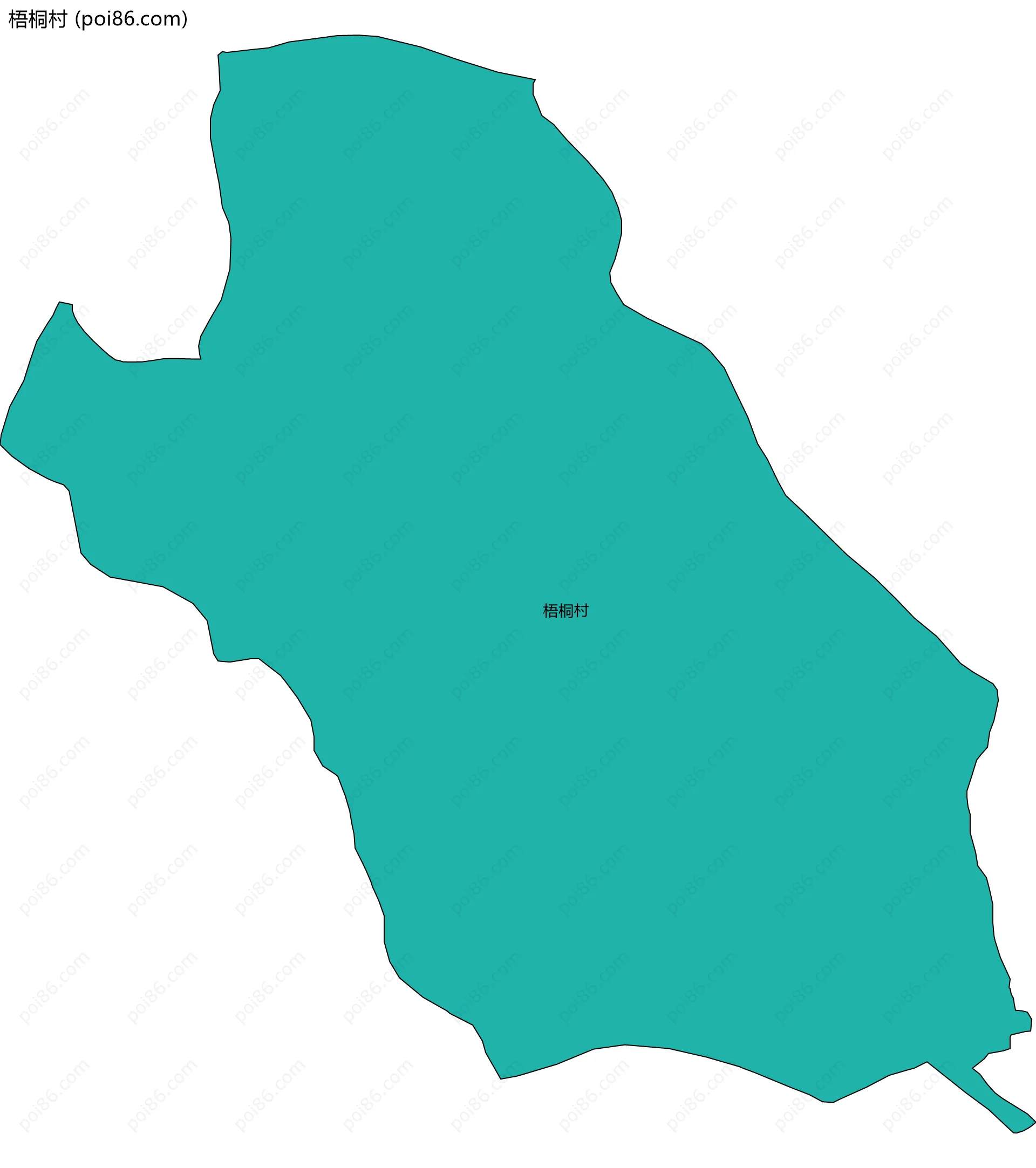 梧桐村边界地图