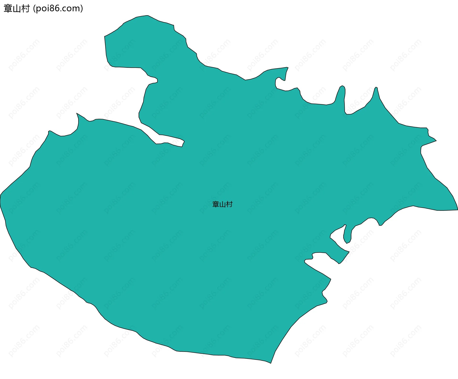 章山村边界地图