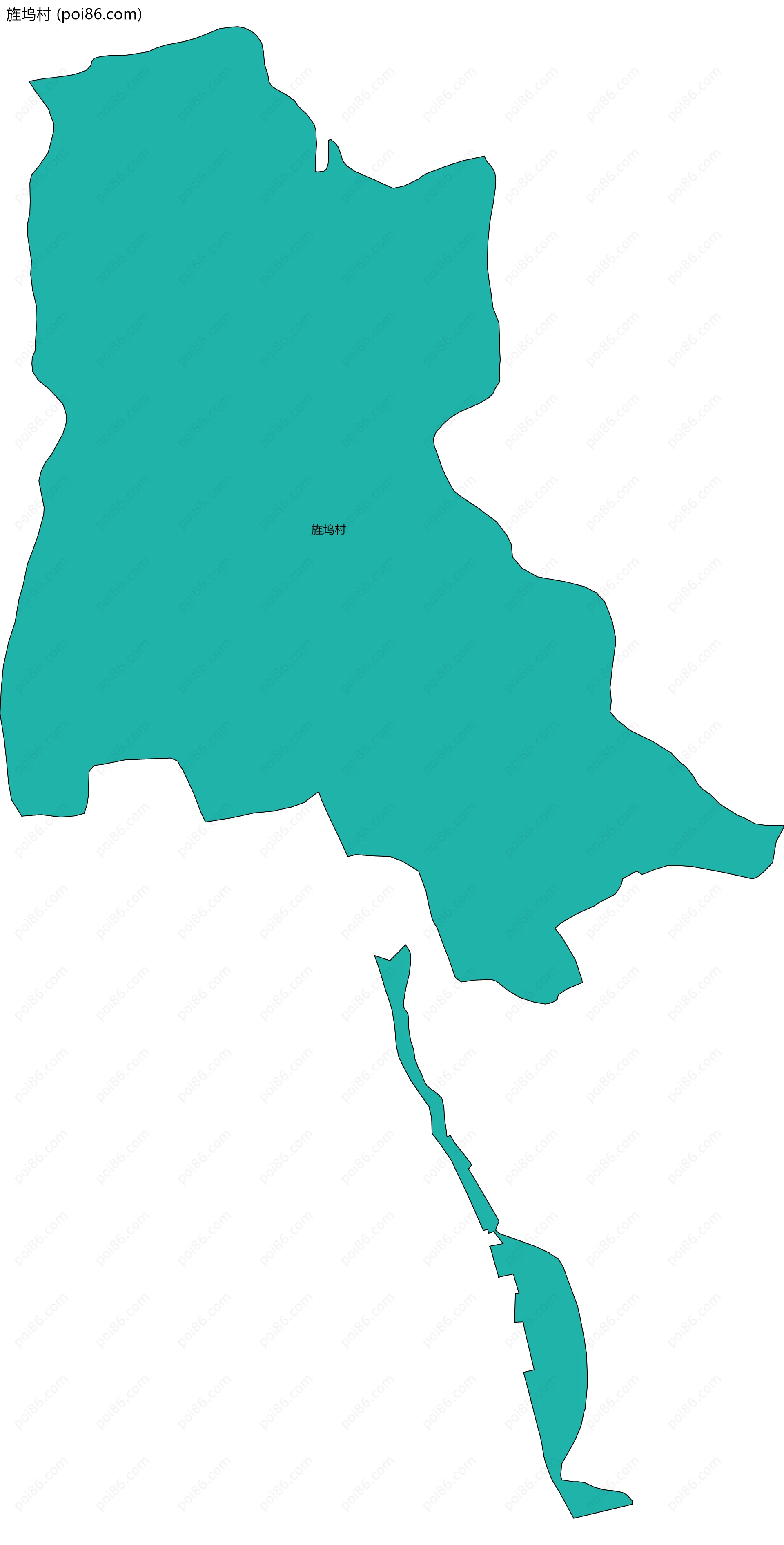 旌坞村边界地图