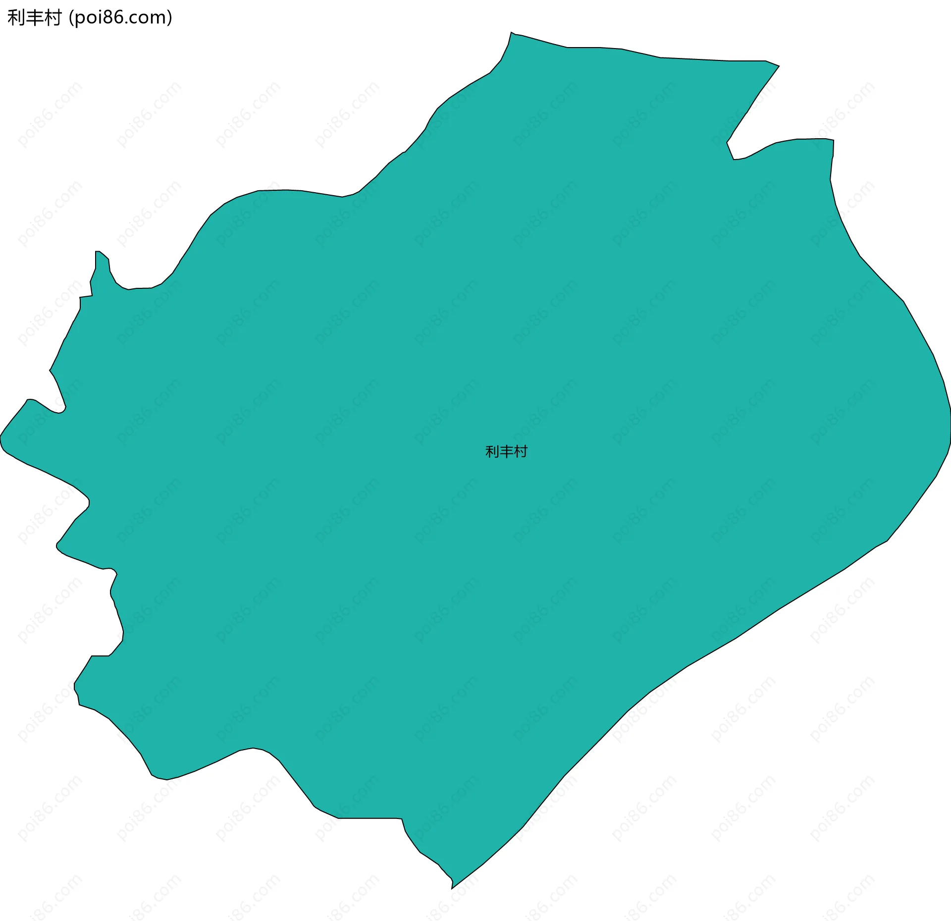 利丰村边界地图
