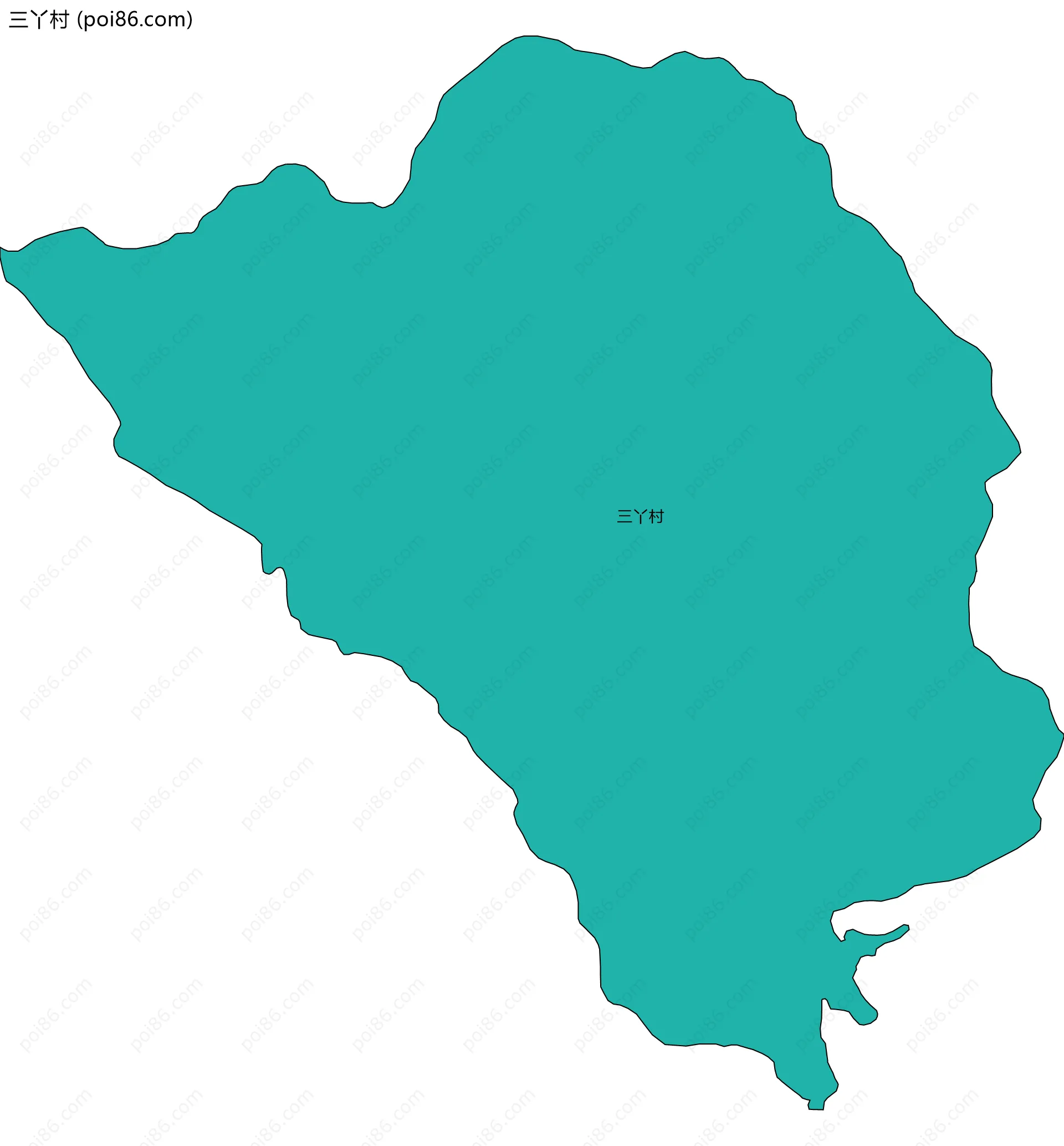 三丫村边界地图