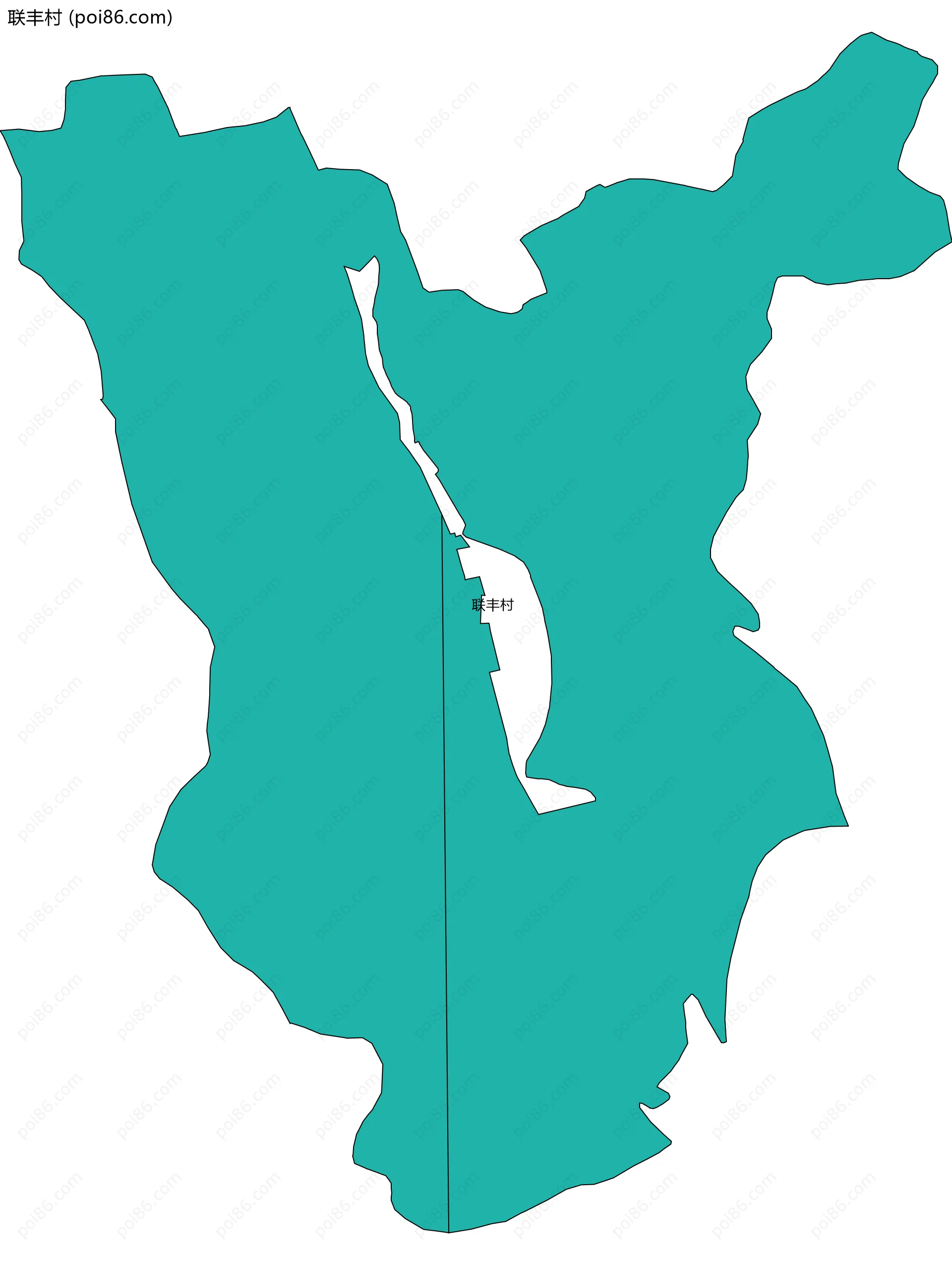 联丰村边界地图