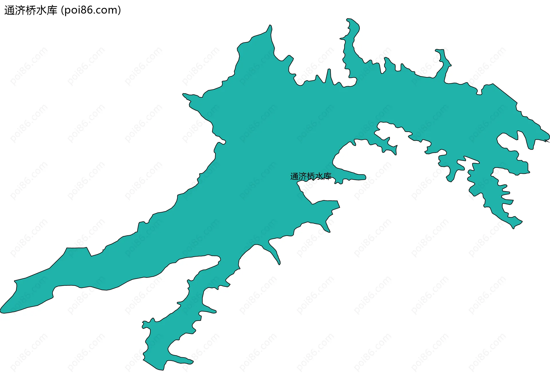 通济桥水库边界地图