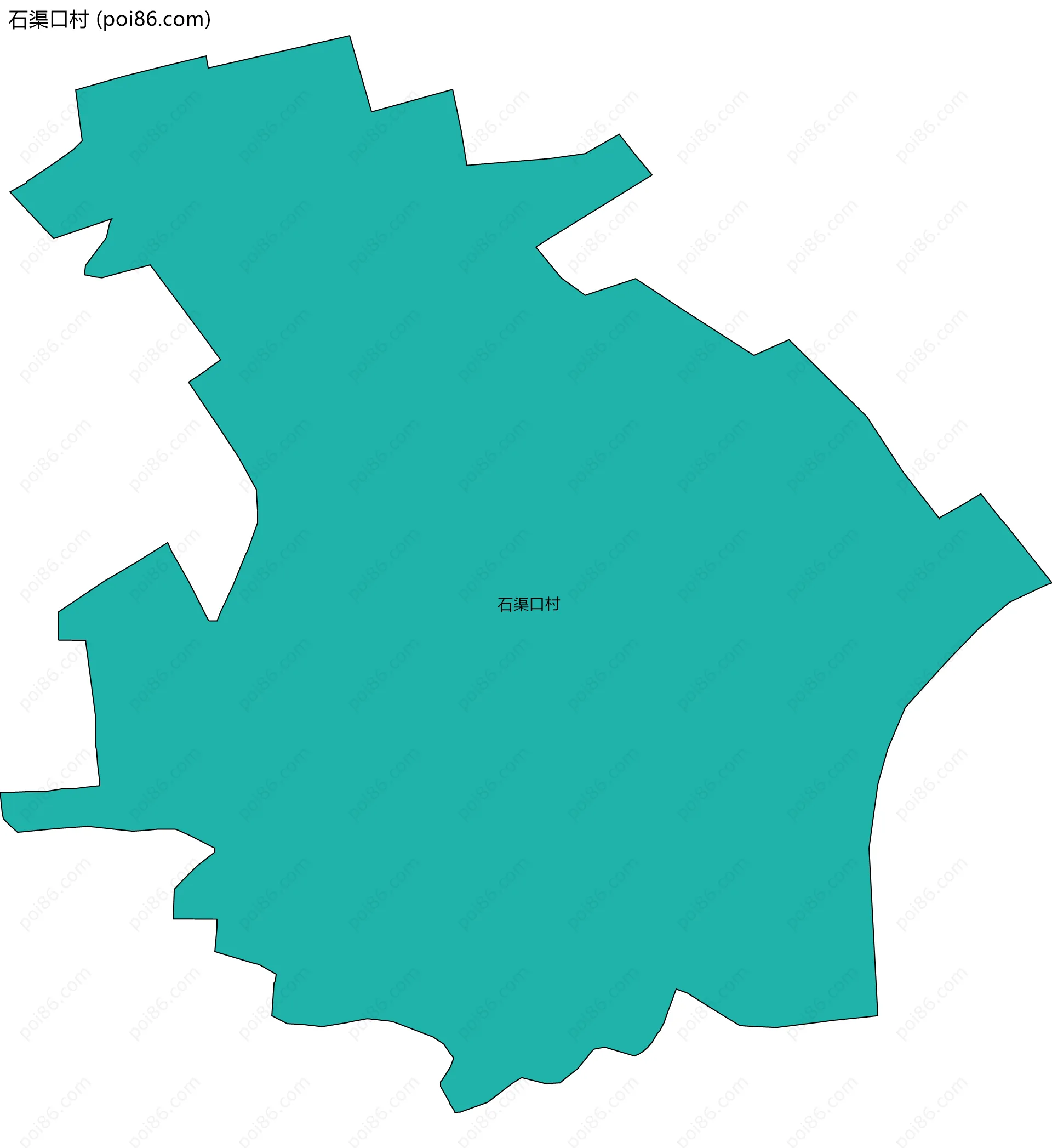 石渠口村边界地图