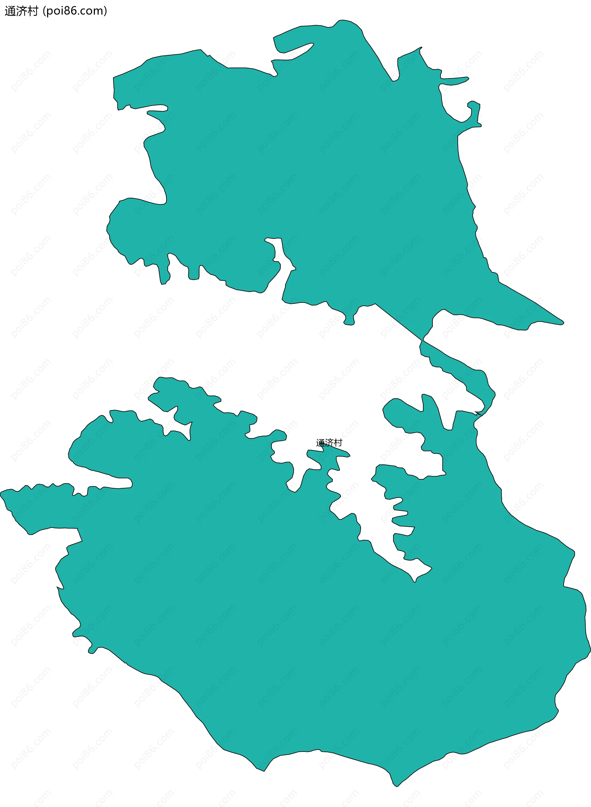 通济村边界地图