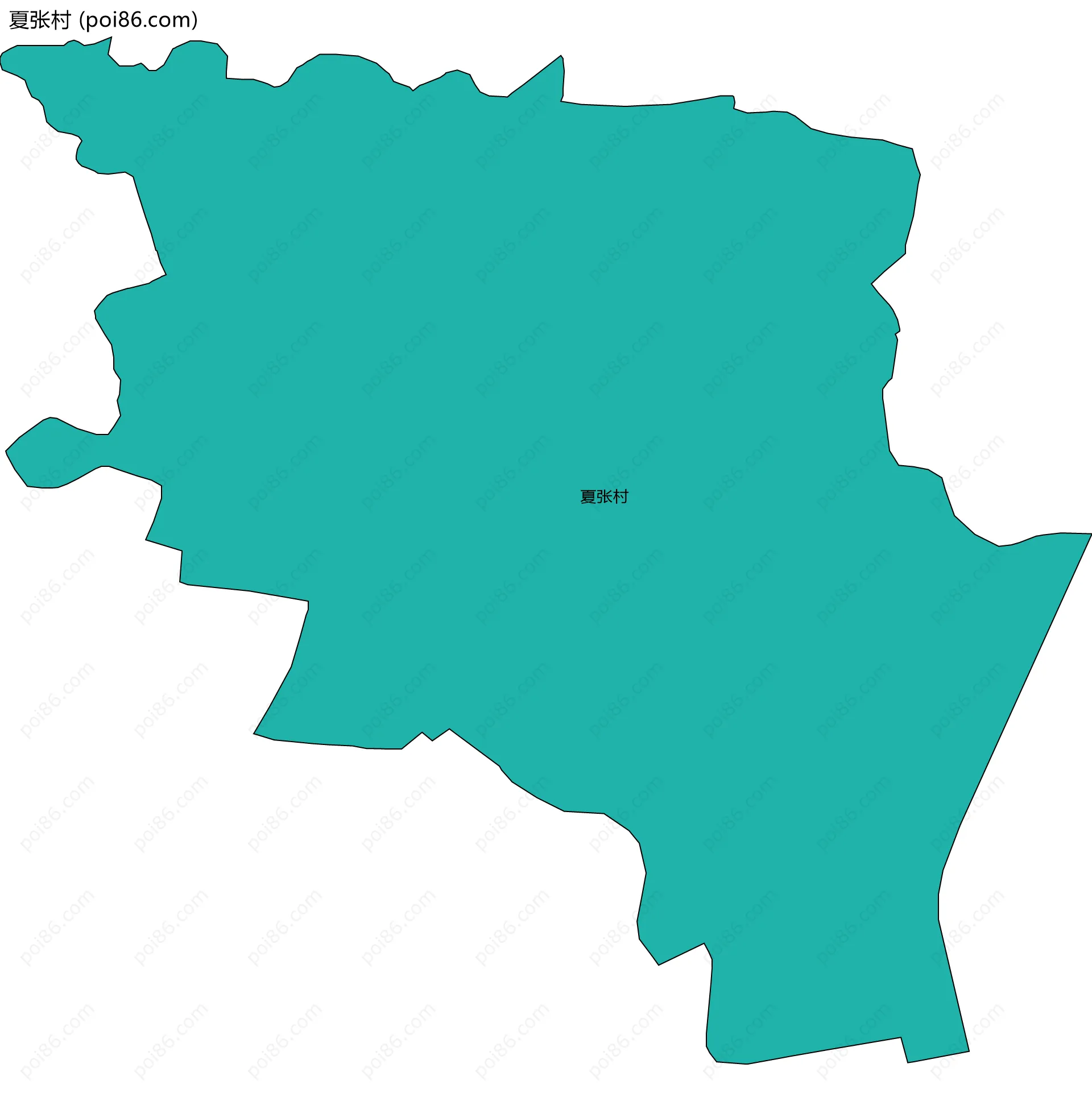 夏张村边界地图
