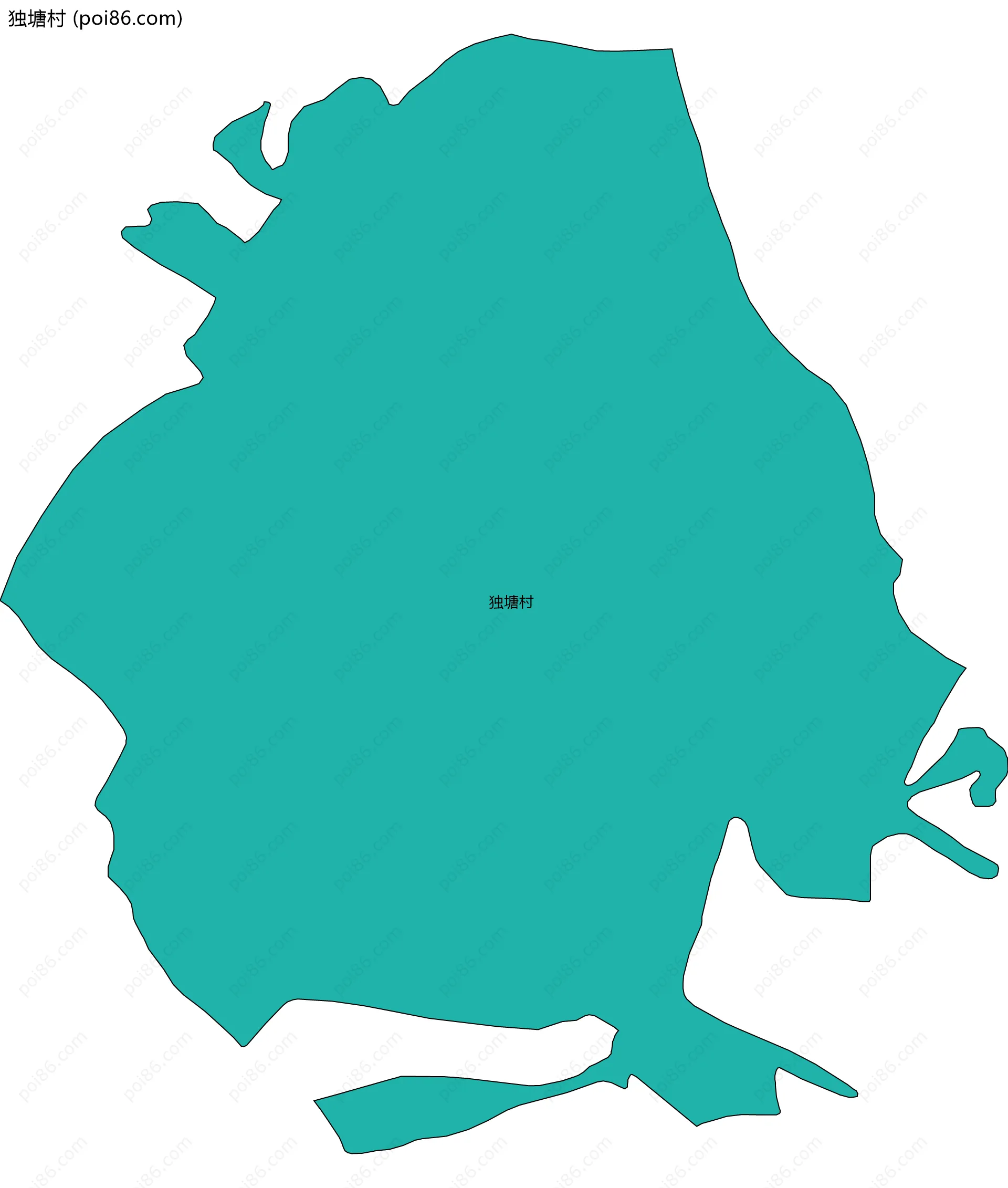 独塘村边界地图