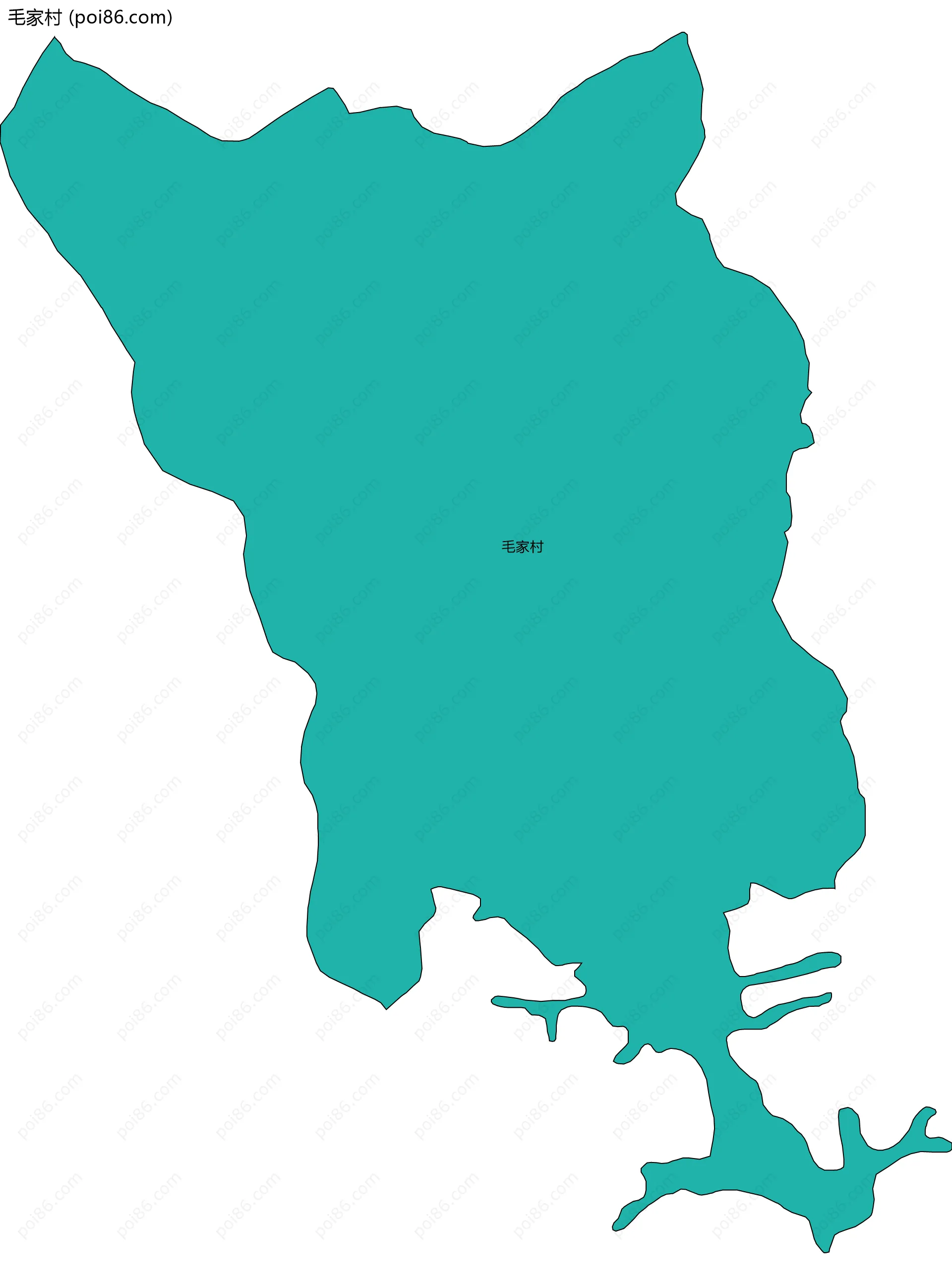 毛家村边界地图