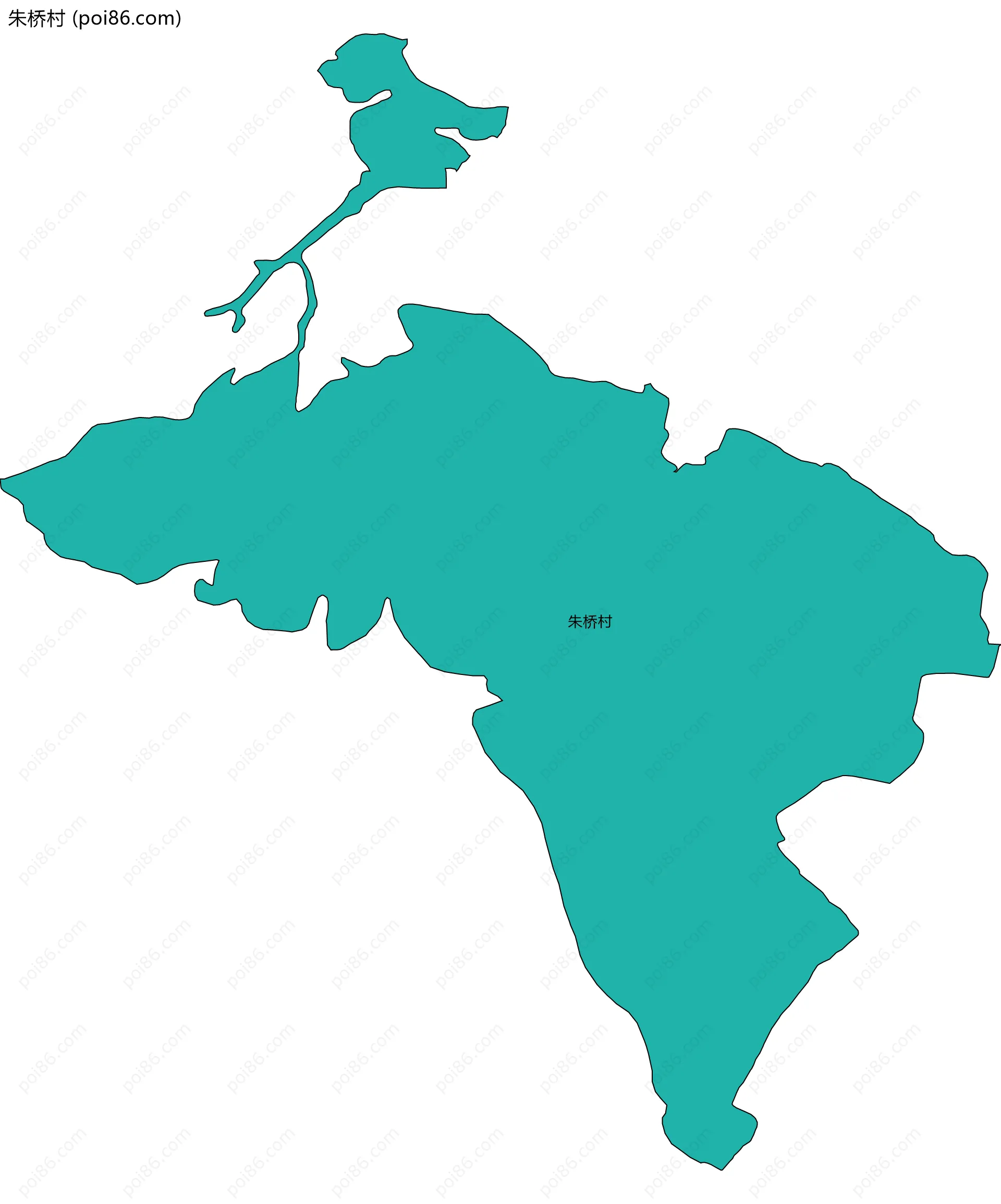 朱桥村边界地图