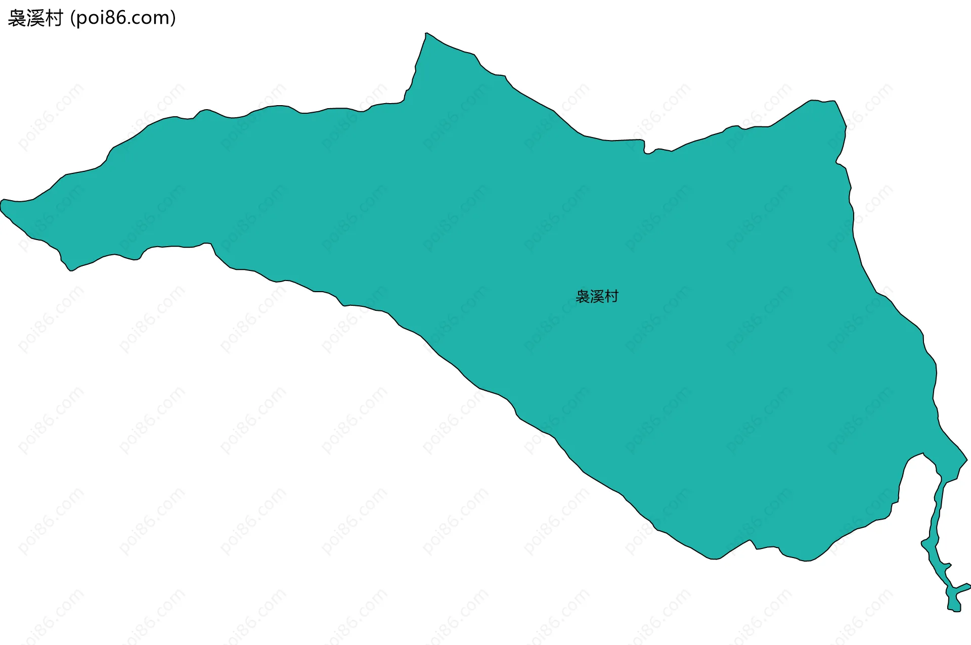 袅溪村边界地图