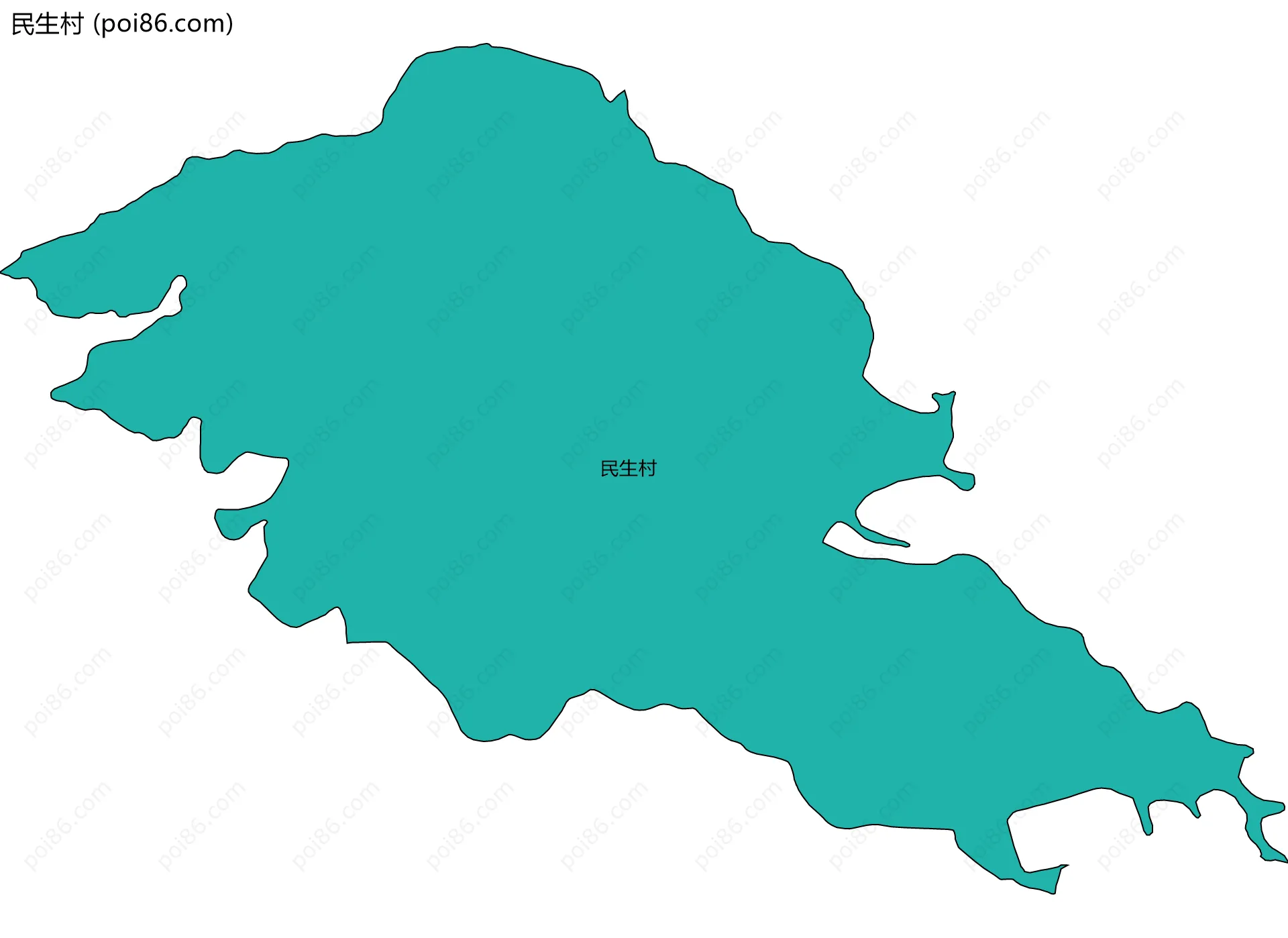 民生村边界地图