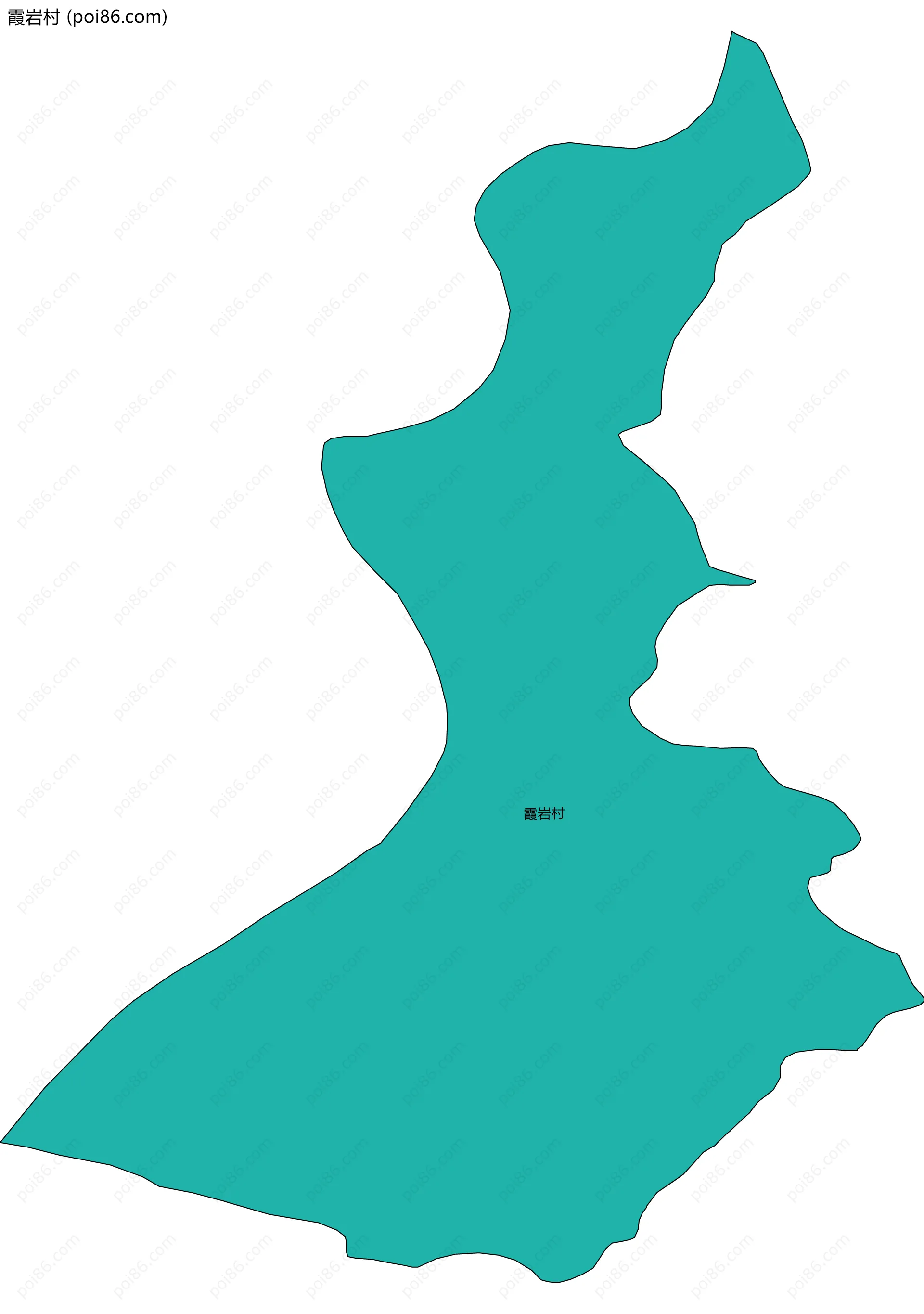 霞岩村边界地图