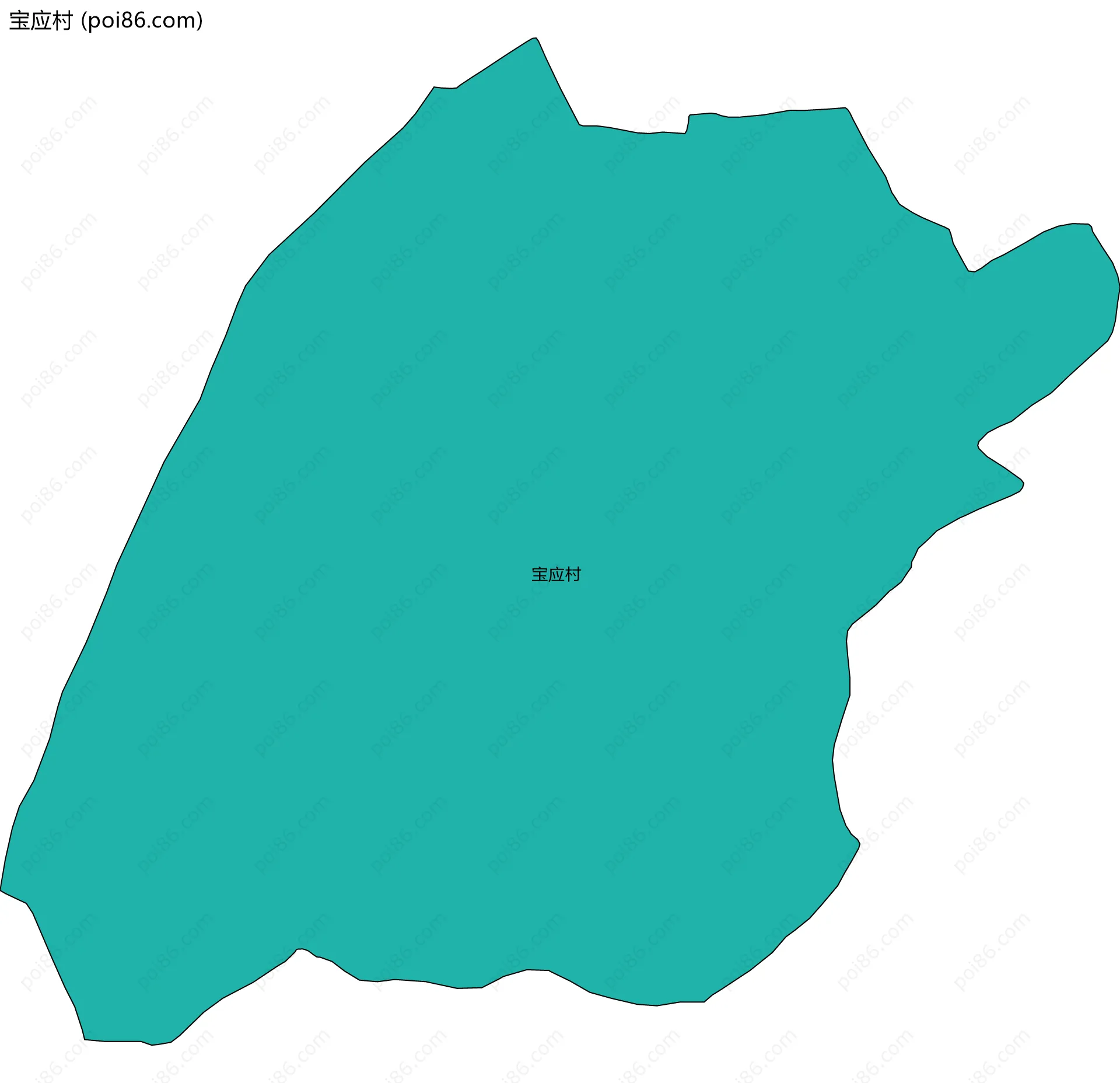 宝应村边界地图