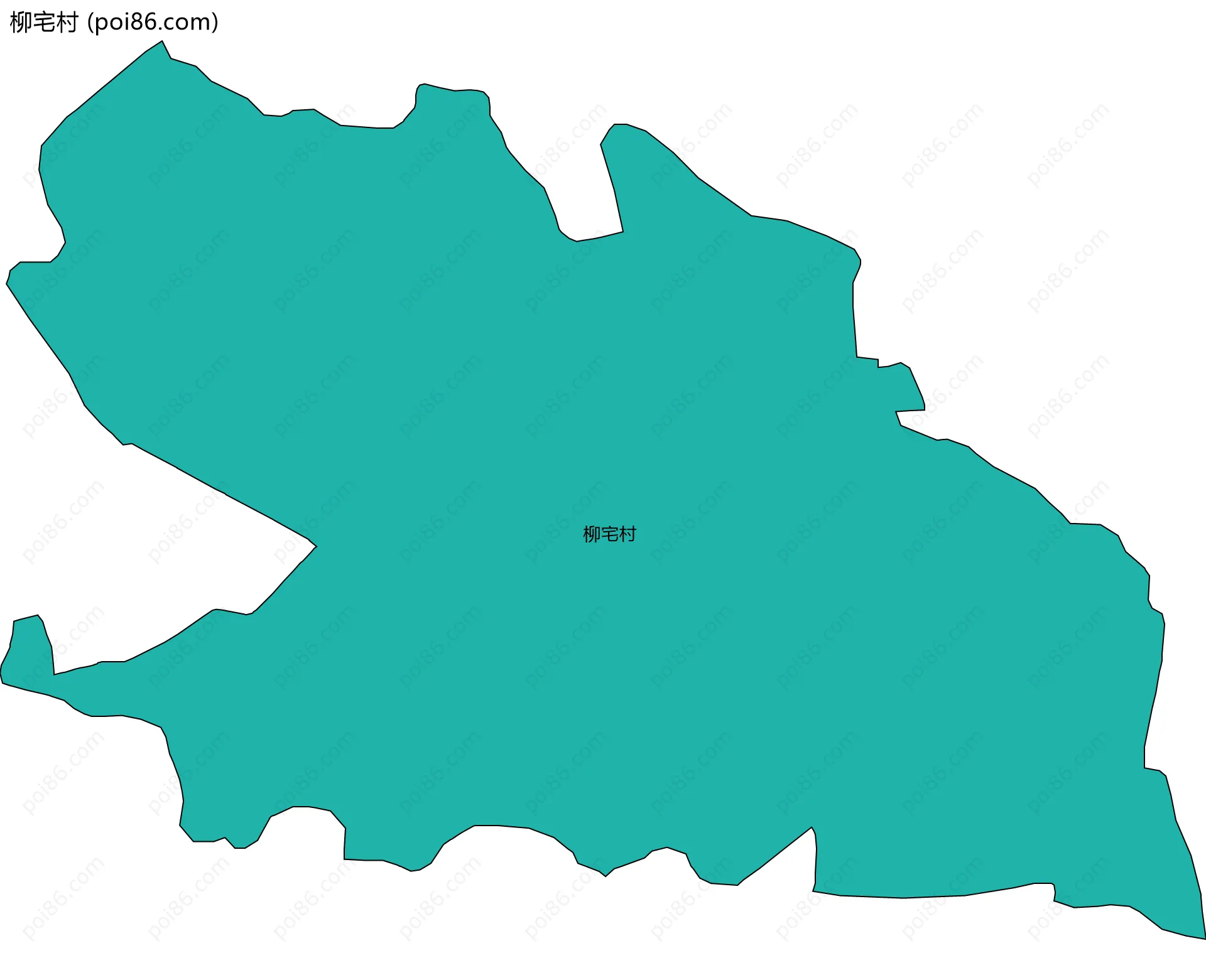 柳宅村边界地图