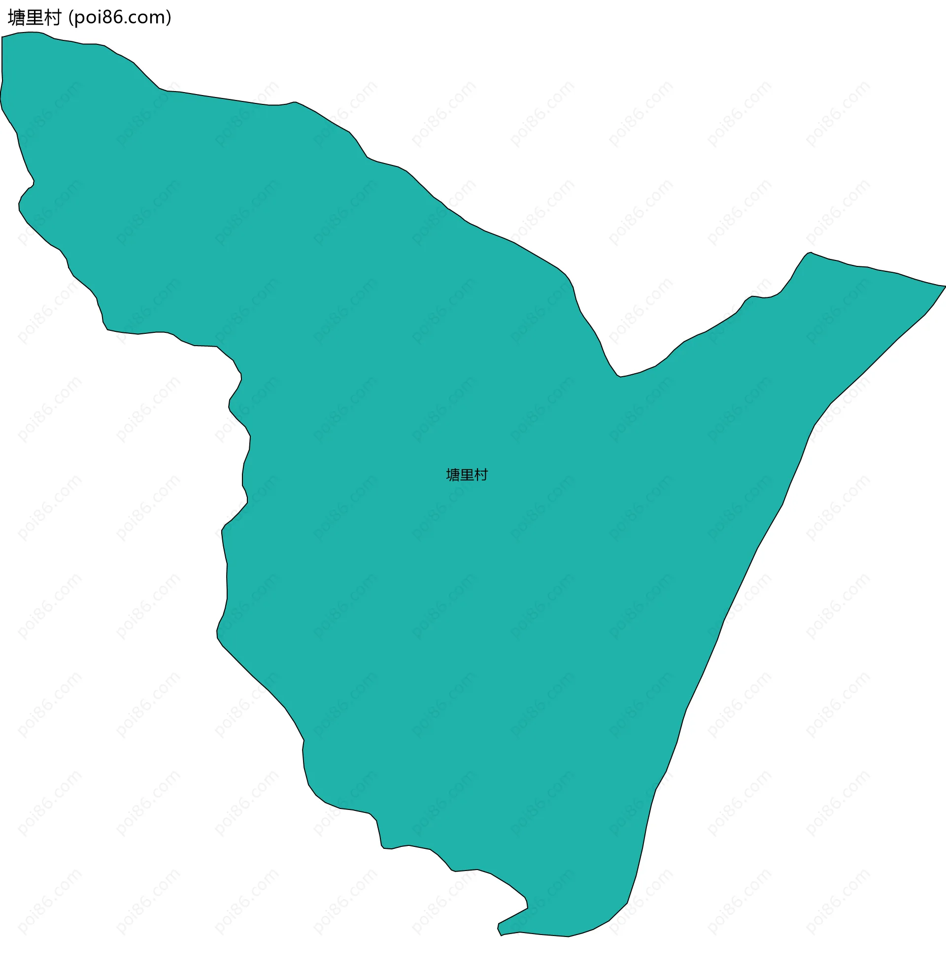 塘里村边界地图