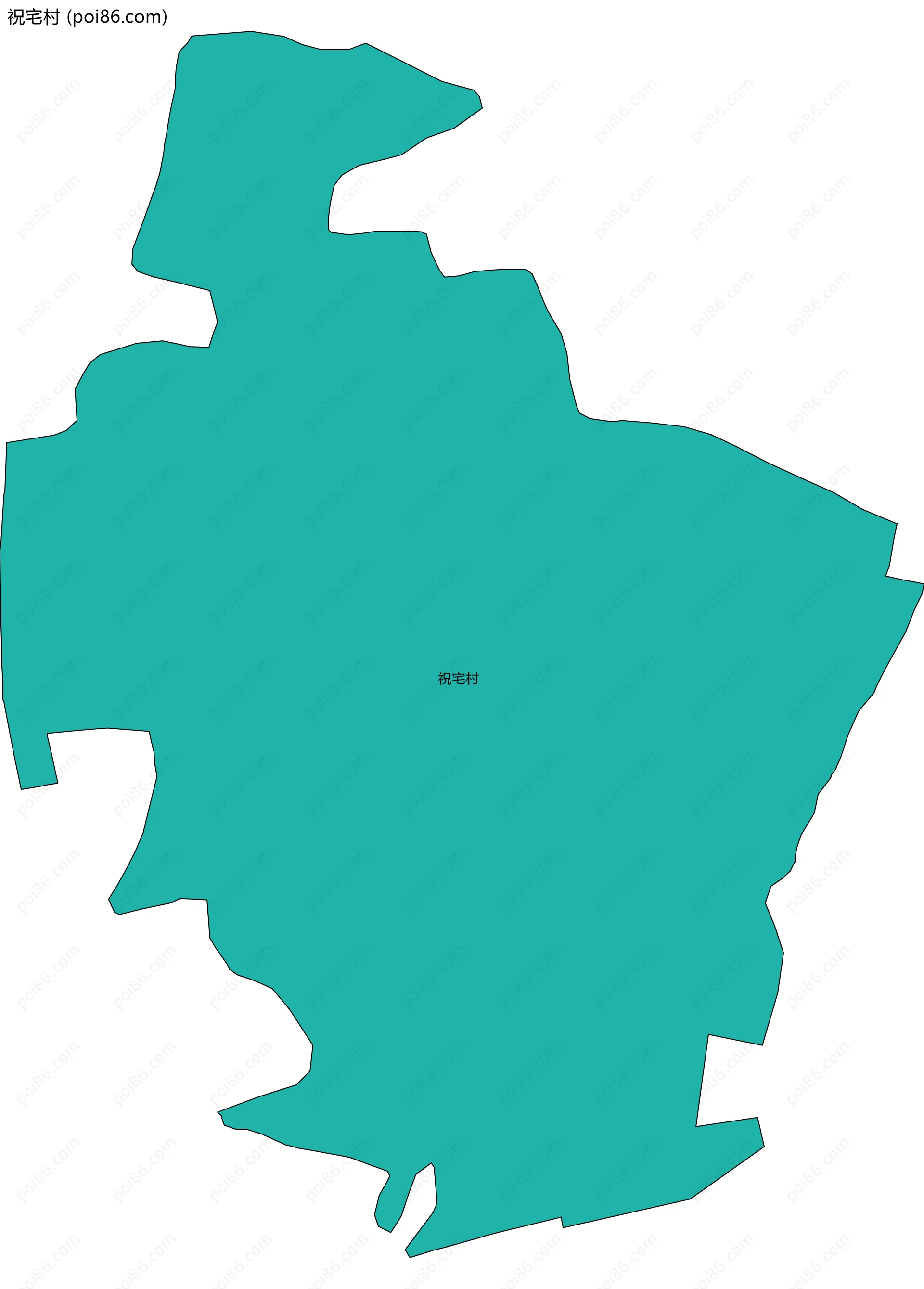 祝宅村边界地图