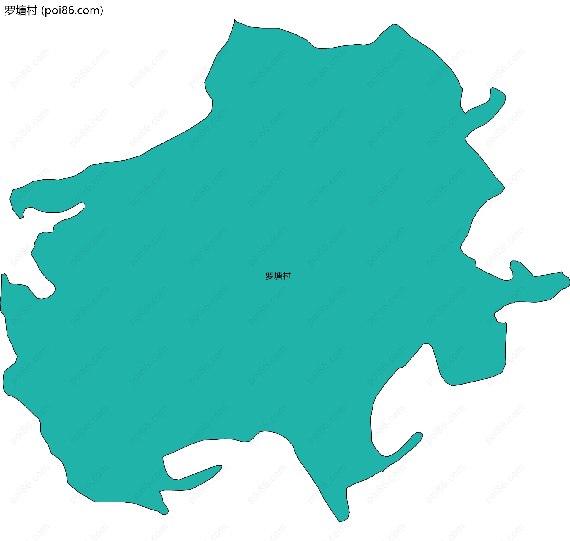 罗塘村边界地图