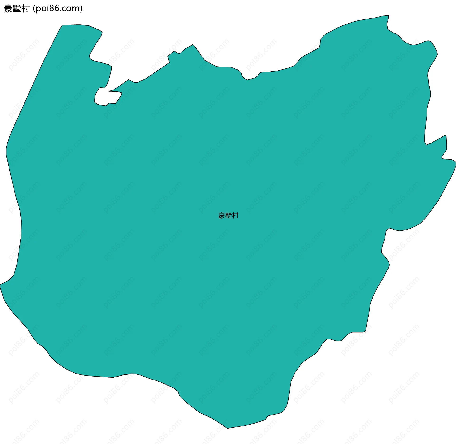 豪墅村边界地图