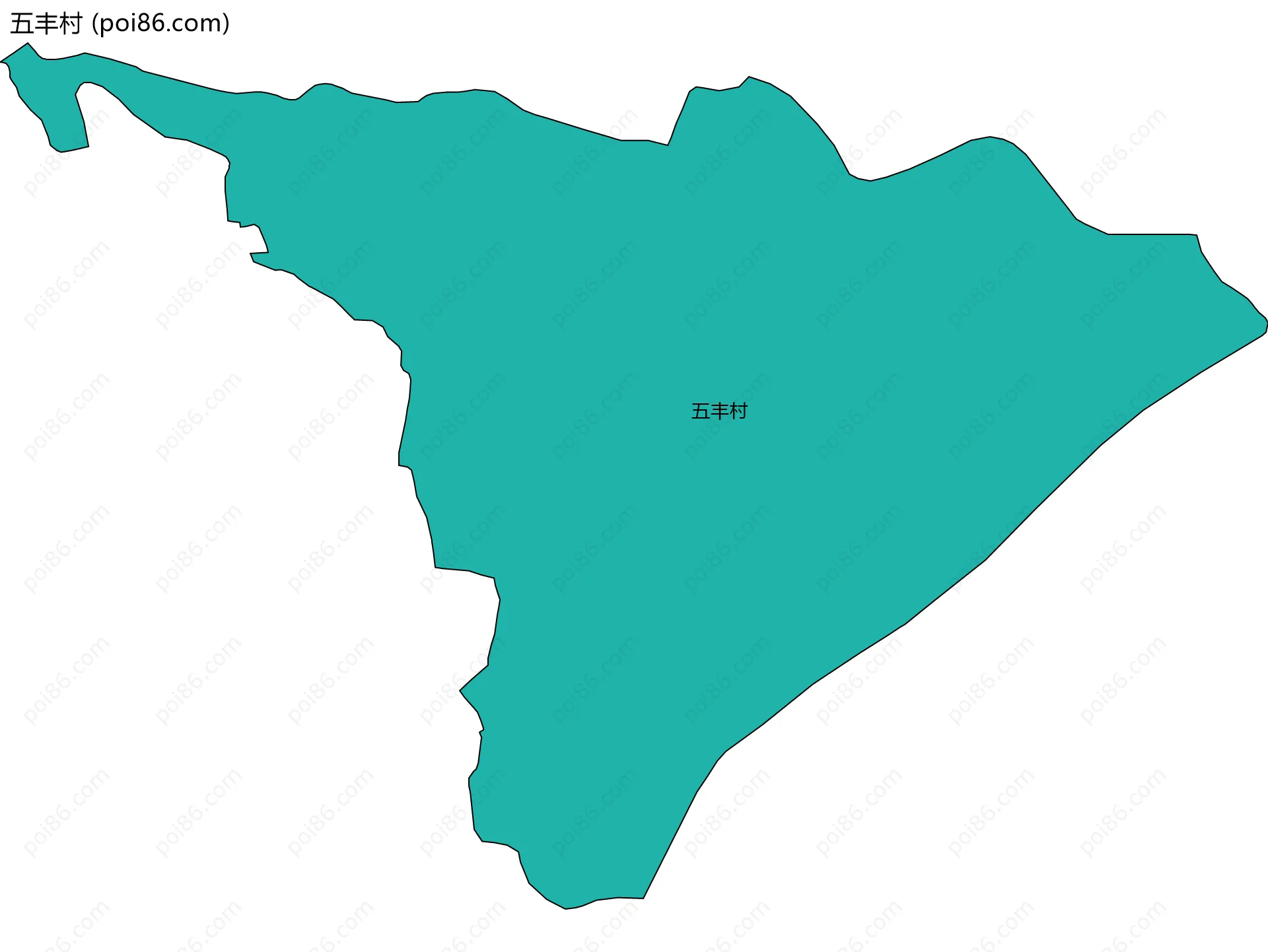 五丰村边界地图