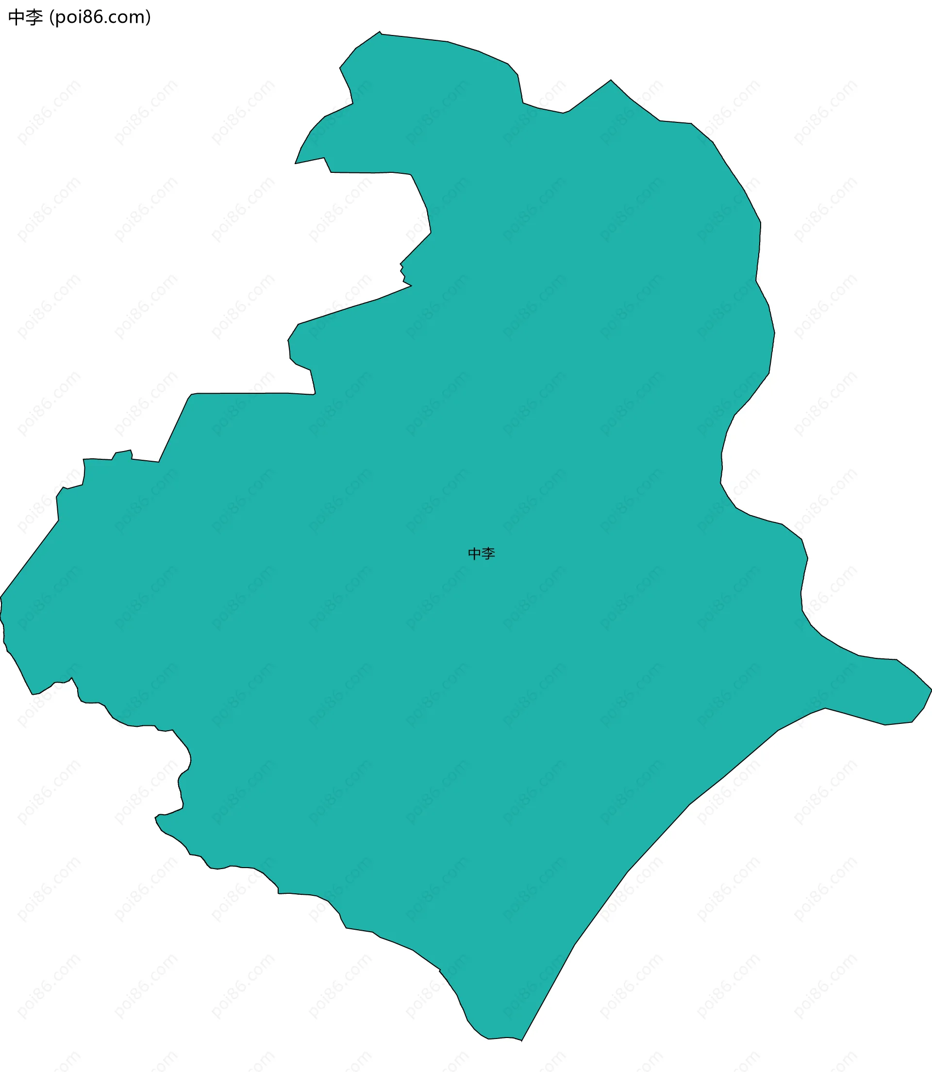 中李边界地图