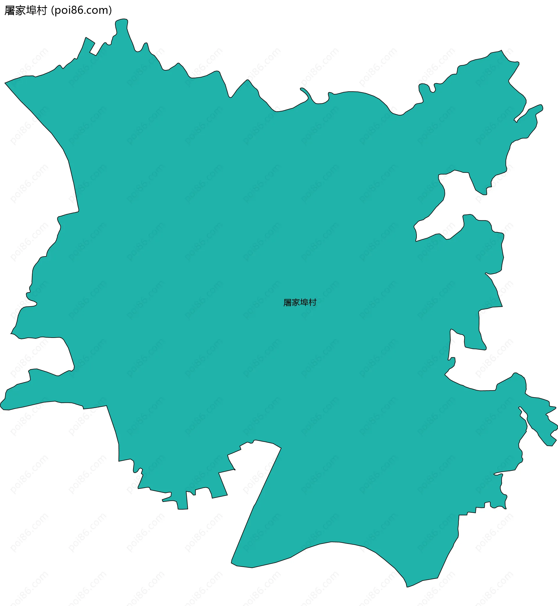 屠家埠村边界地图