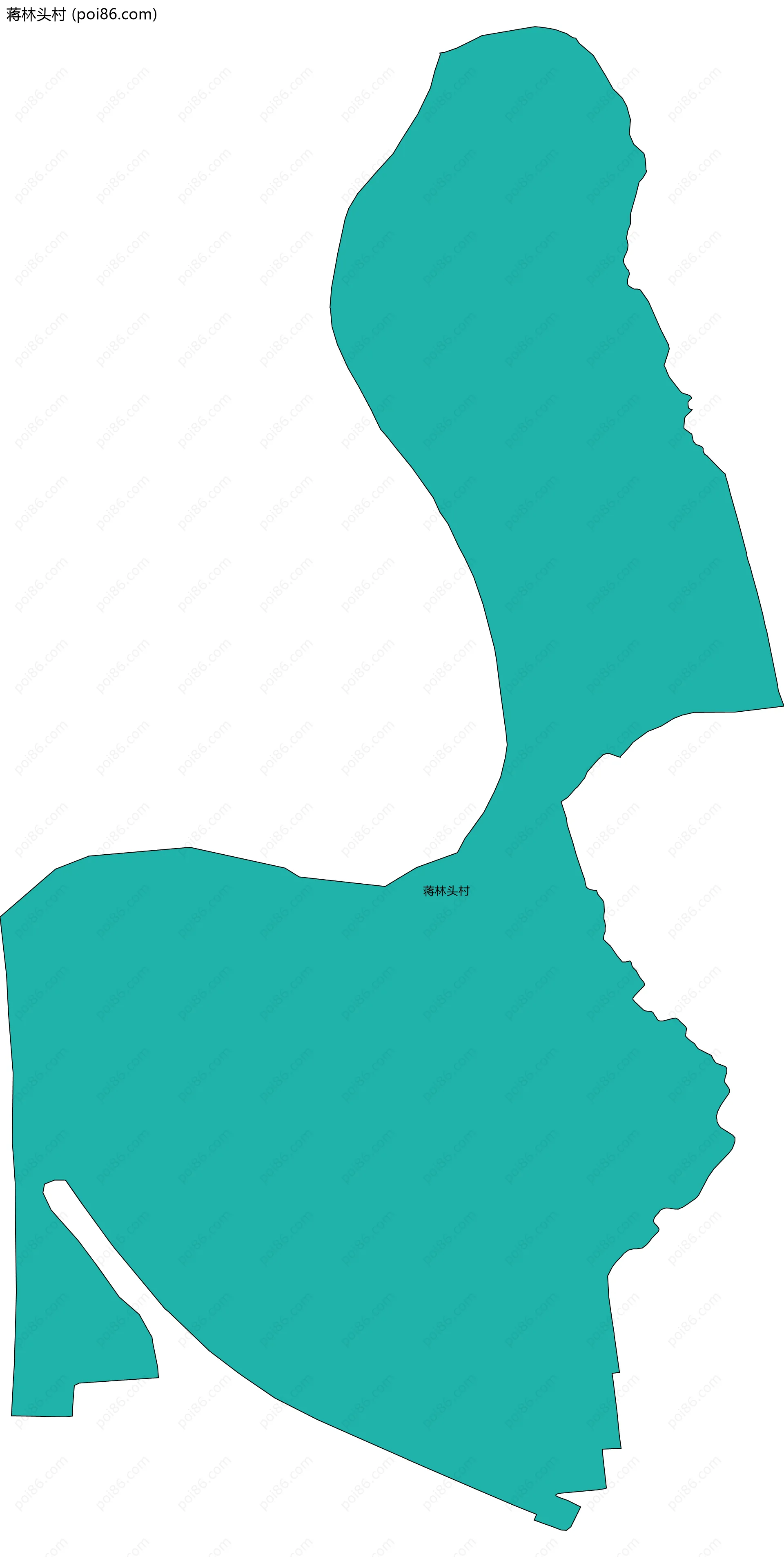 蒋林头村边界地图