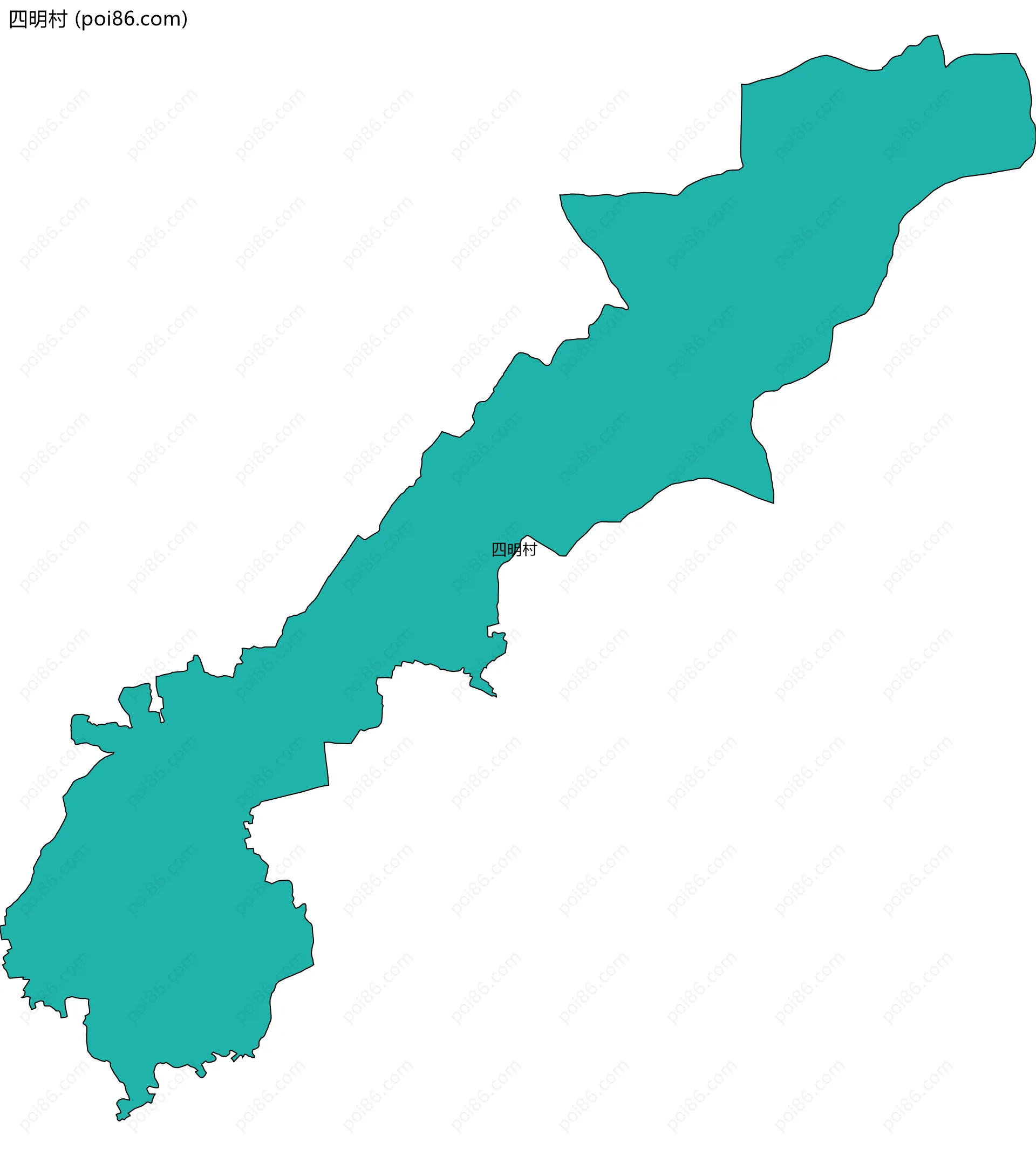 四明村边界地图