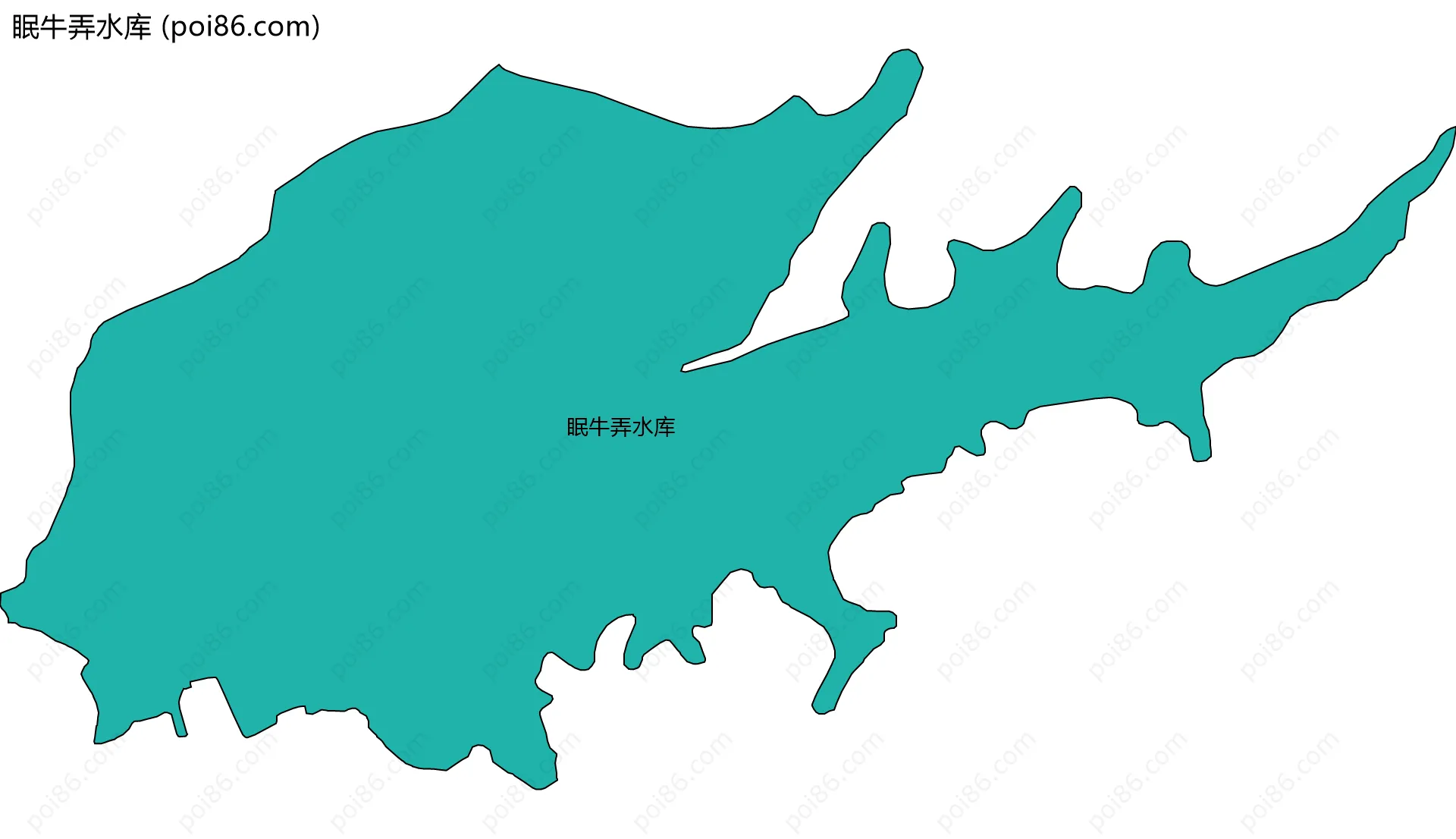 眠牛弄水库边界地图