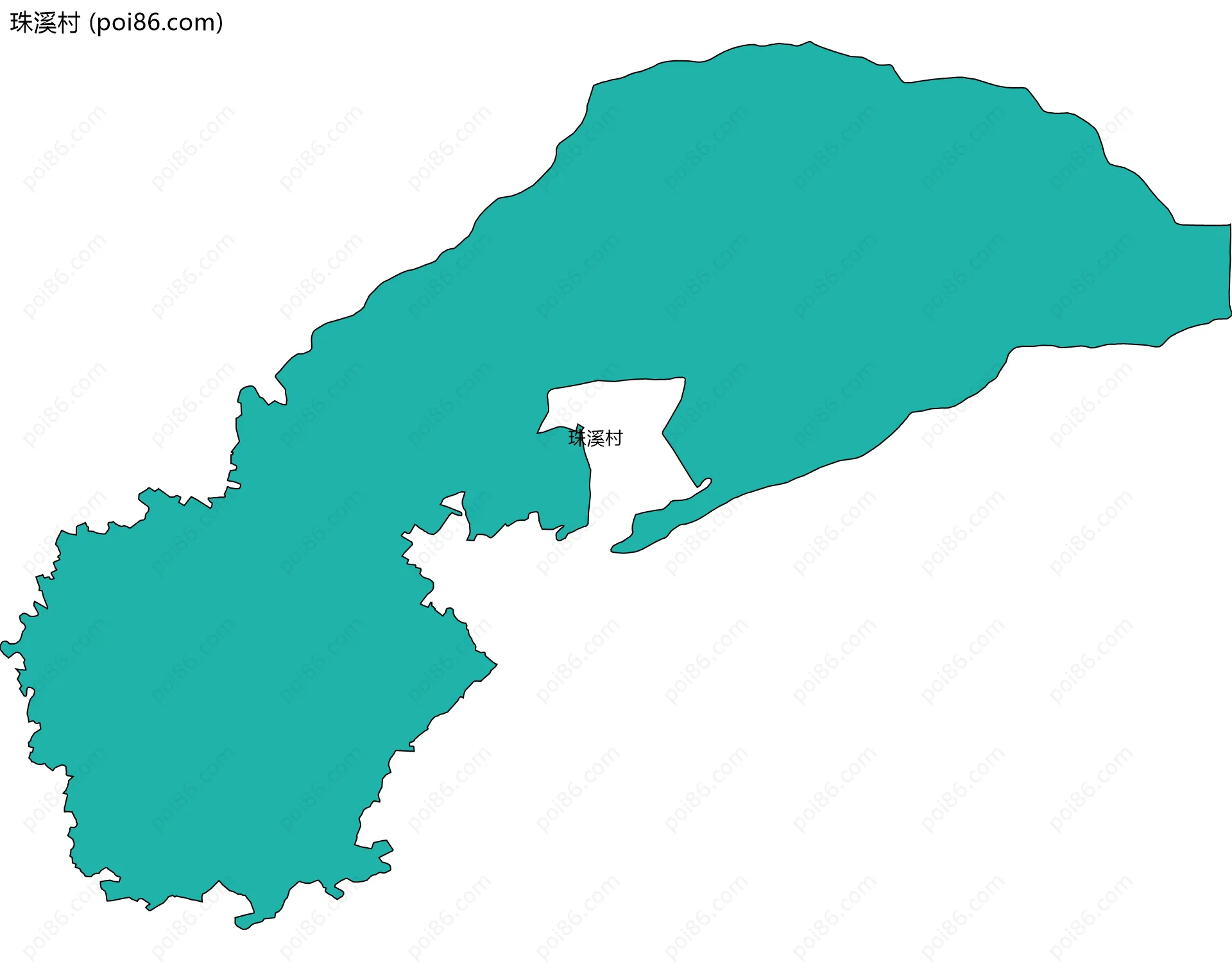 珠溪村边界地图