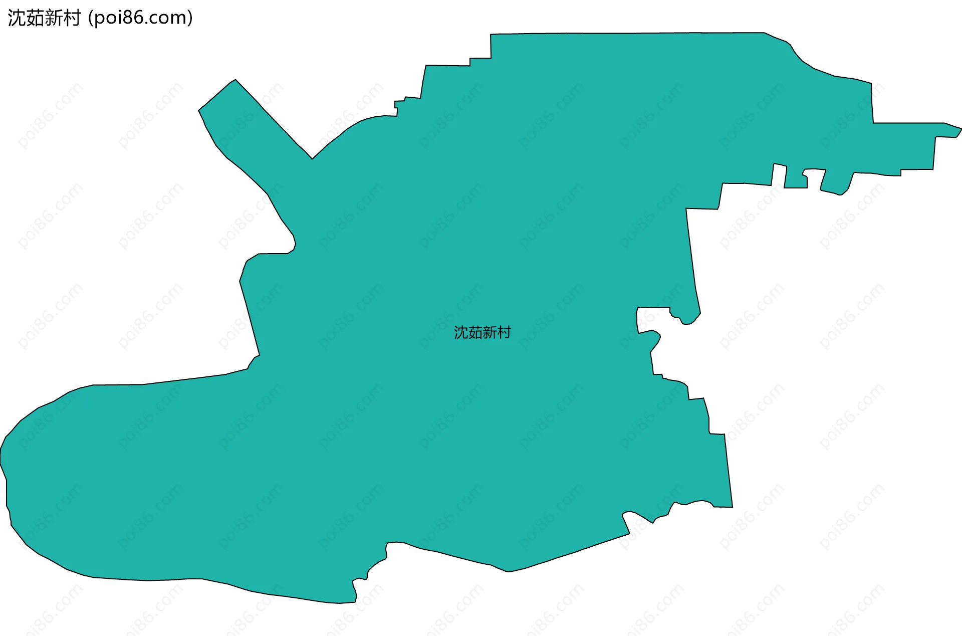 沈茹新村边界地图