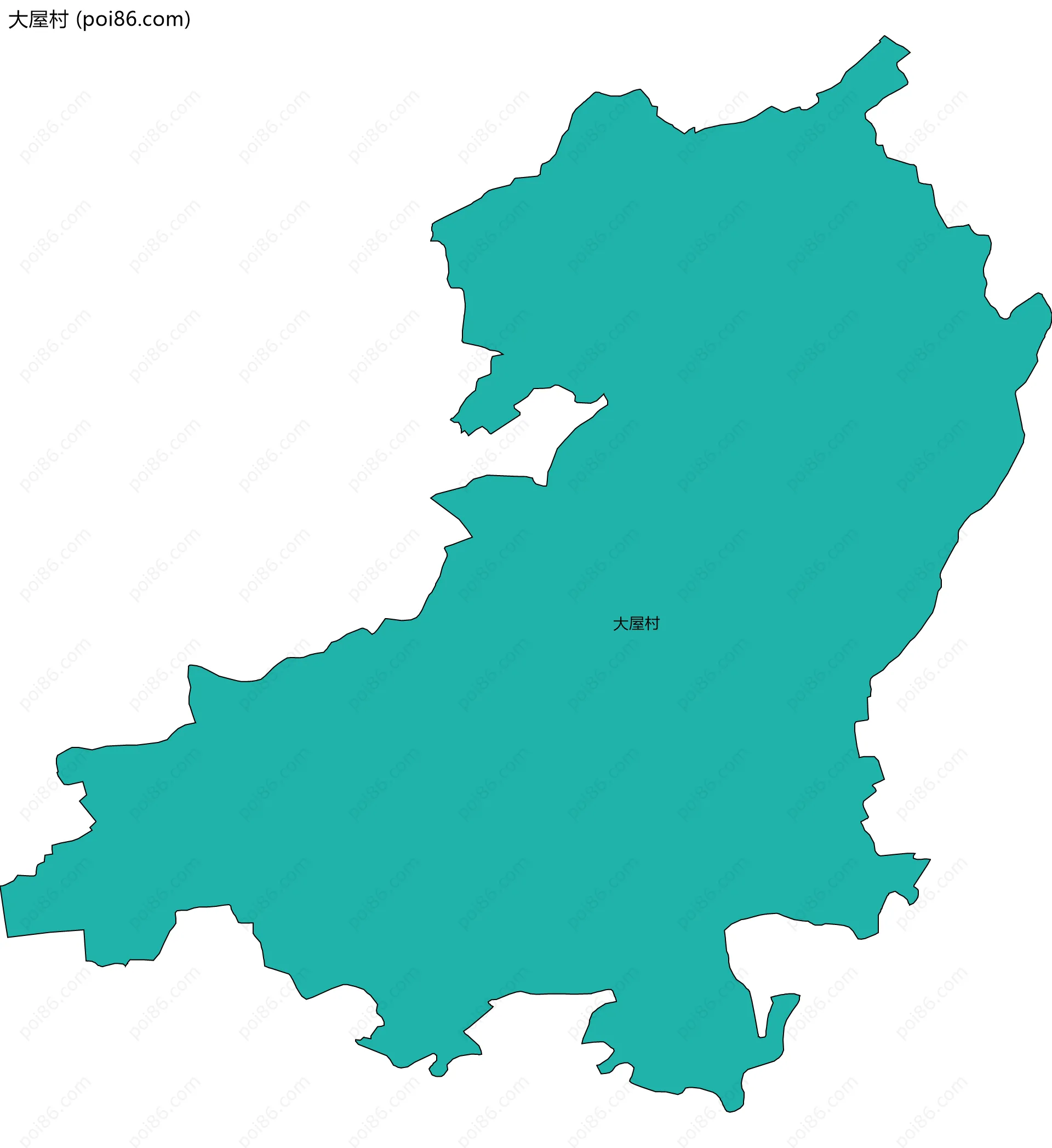 大屋村边界地图