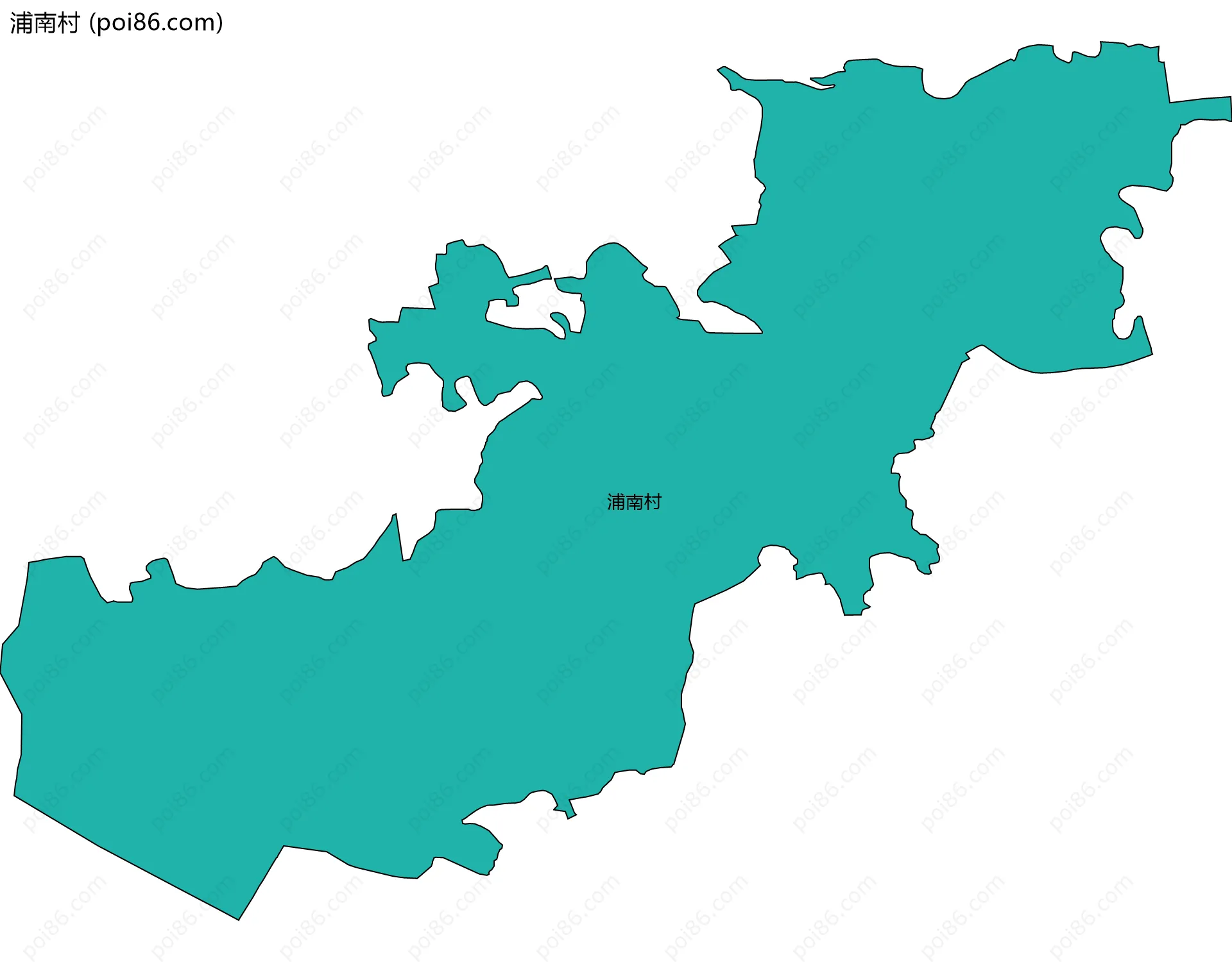 浦南村边界地图