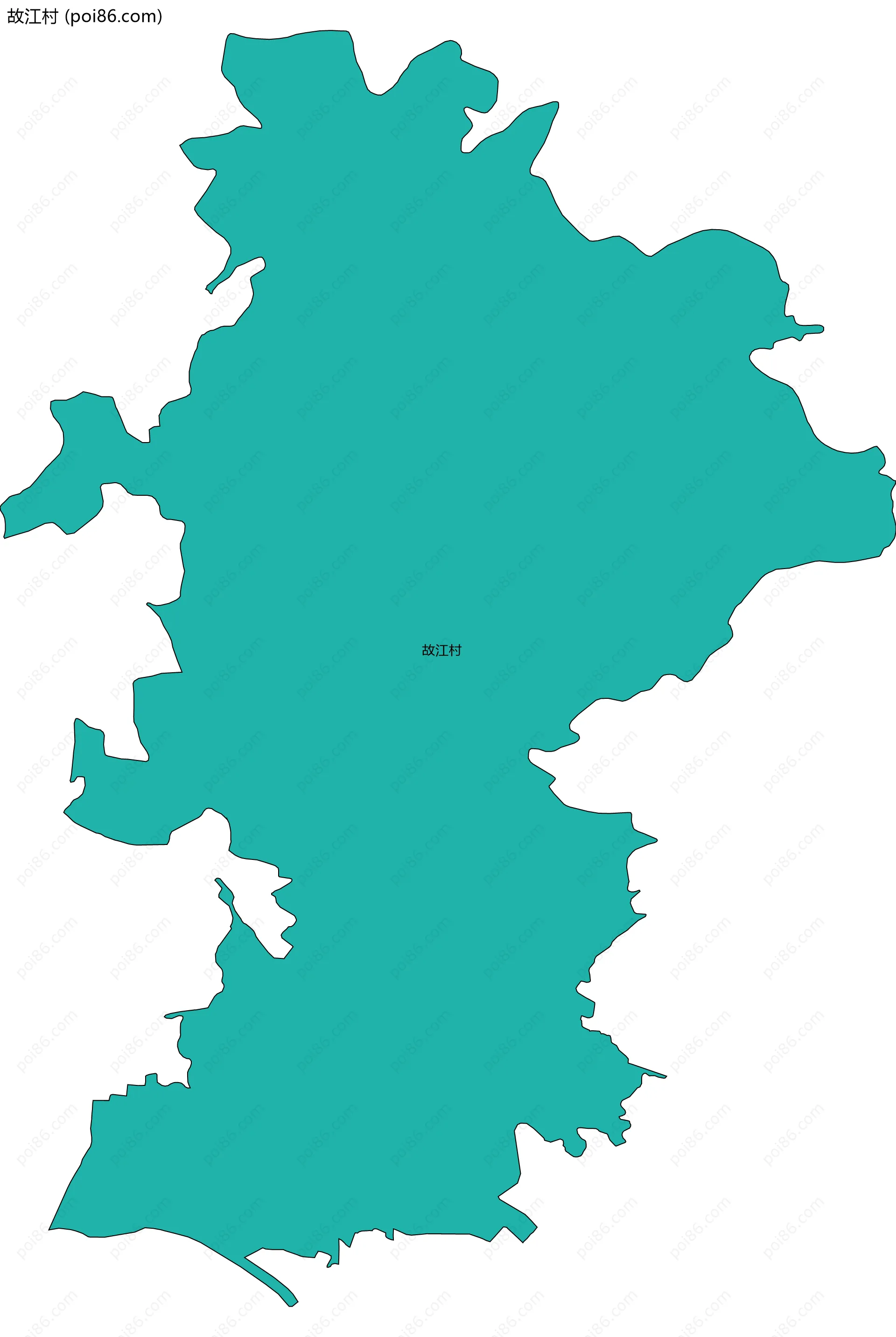 故江村边界地图