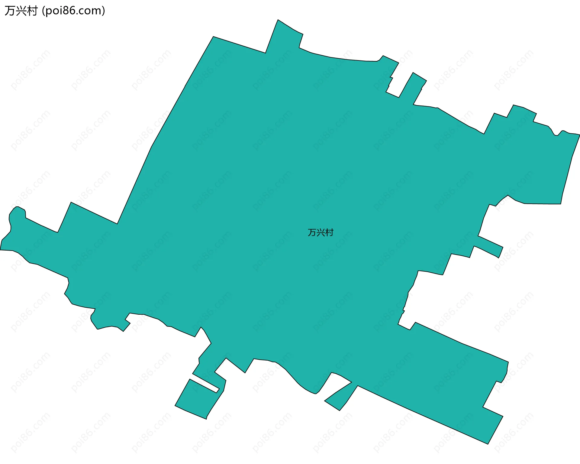 万兴村边界地图