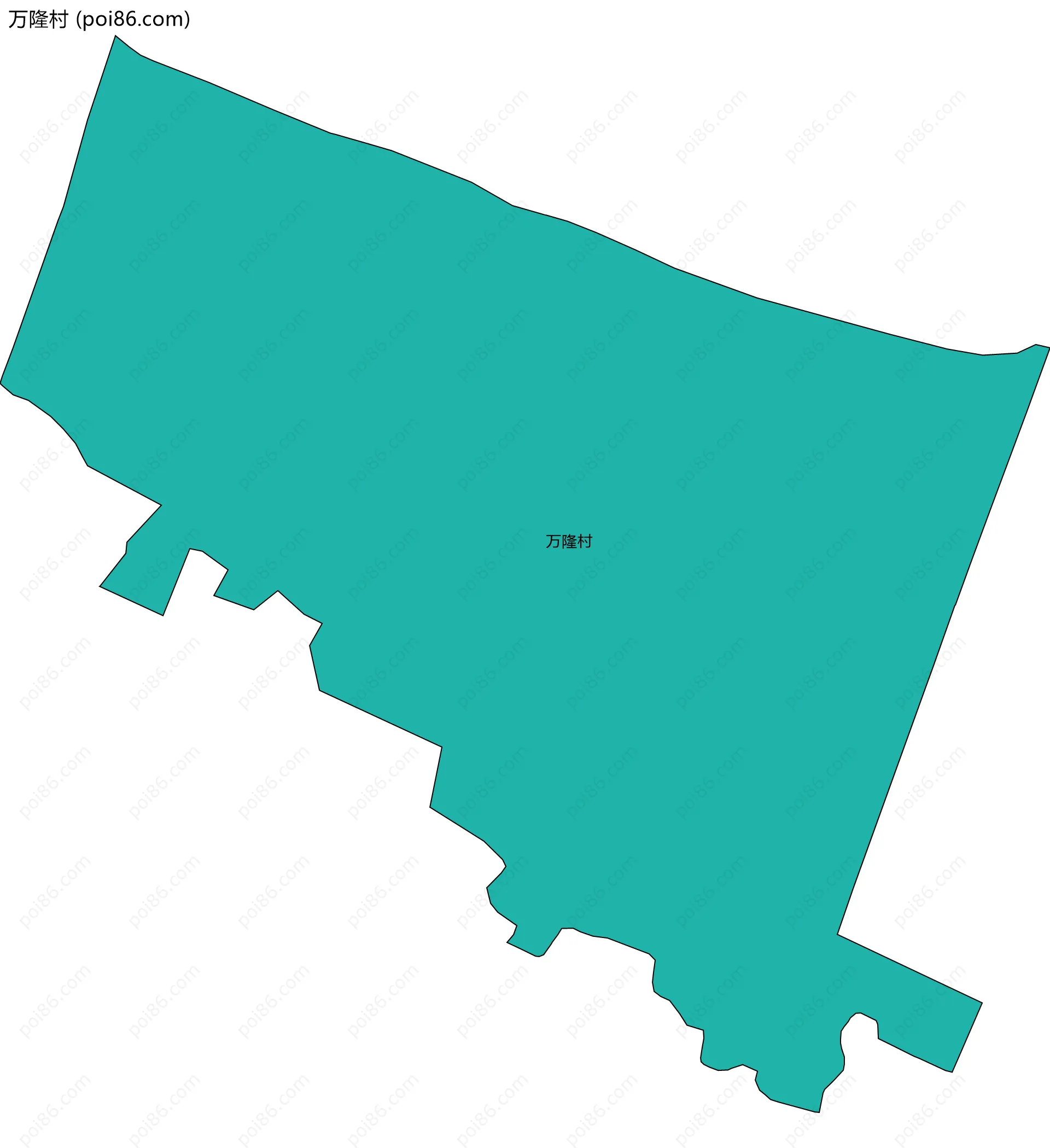 万隆村边界地图