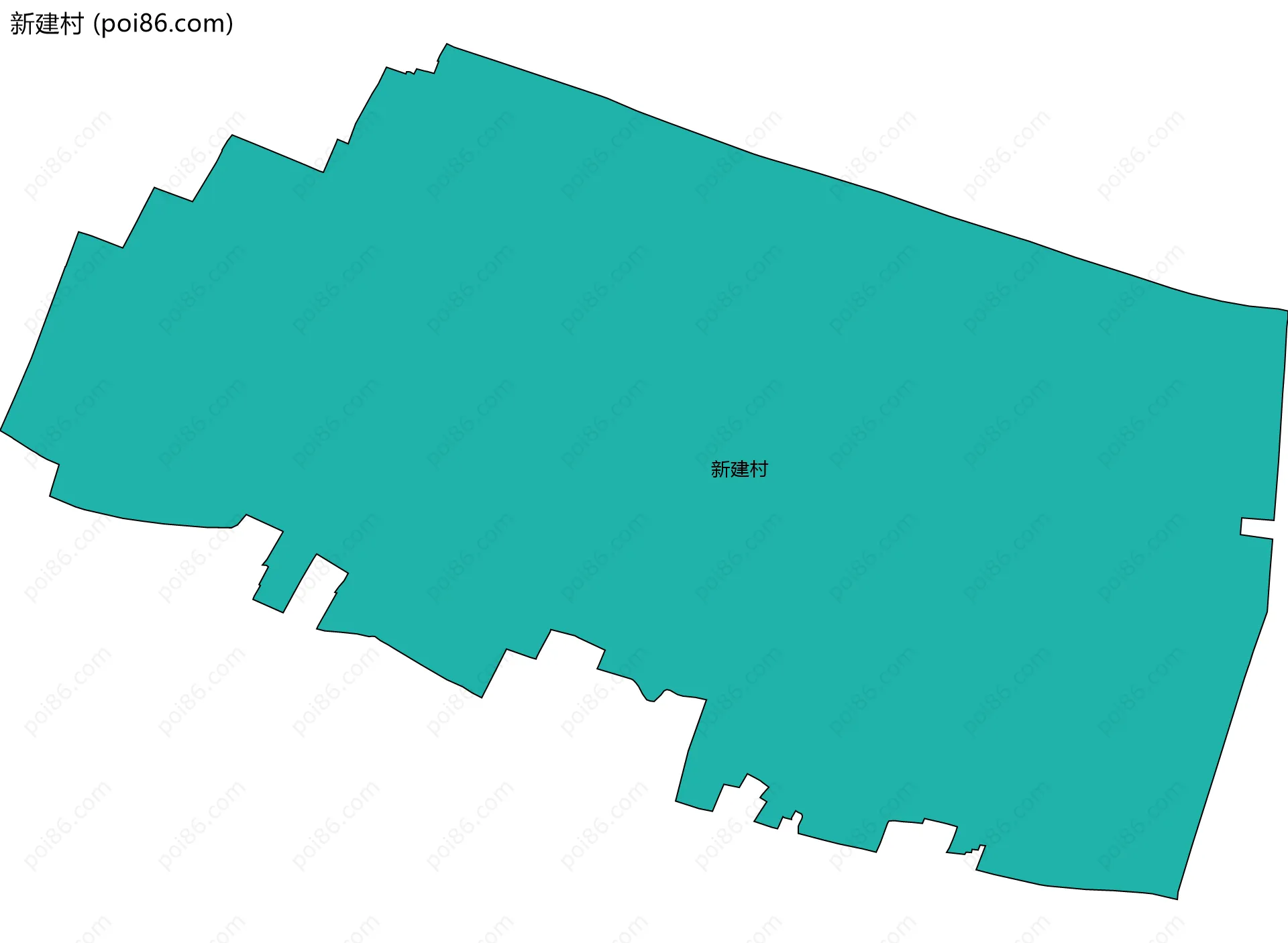 新建村边界地图