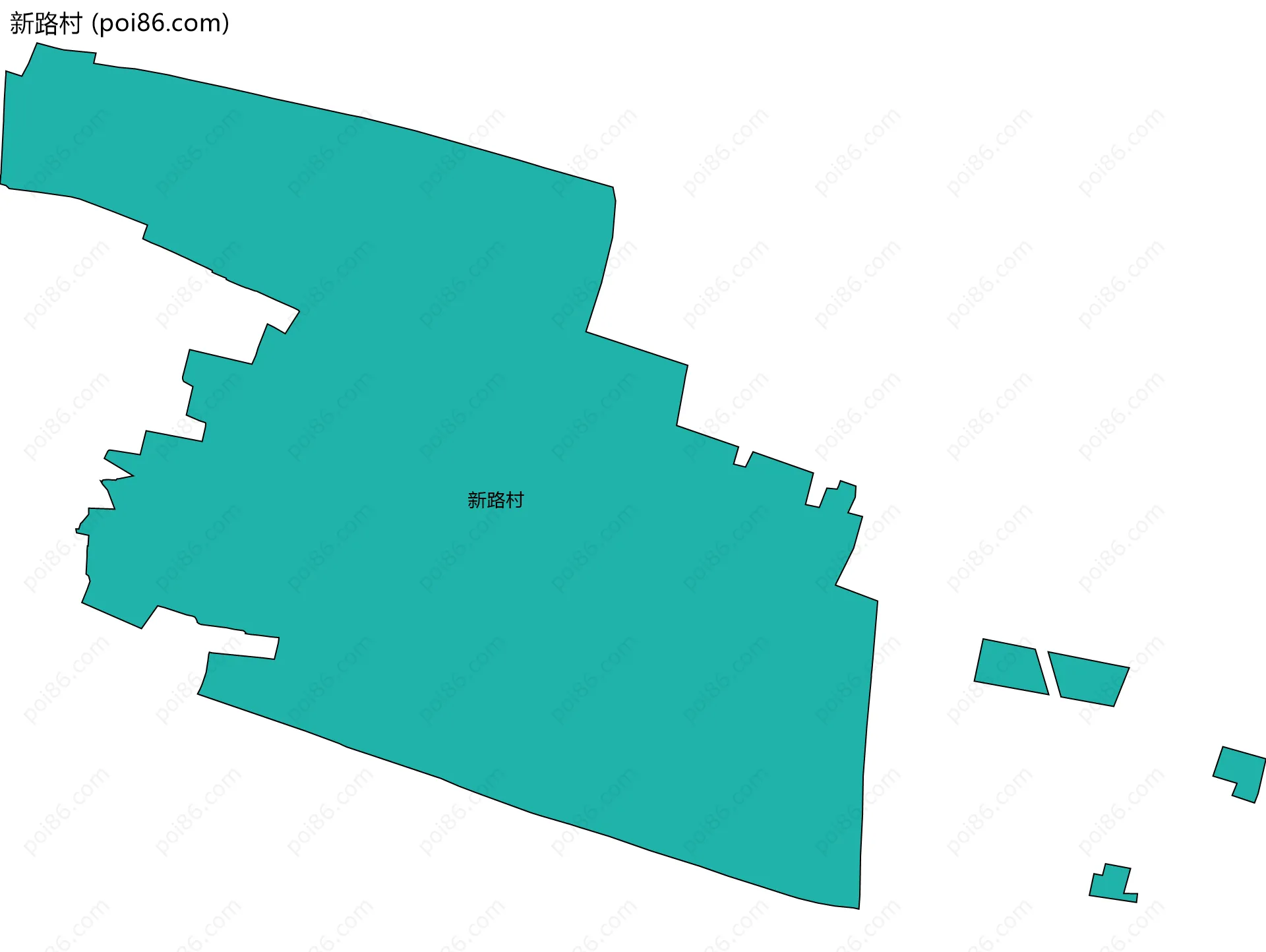 新路村边界地图