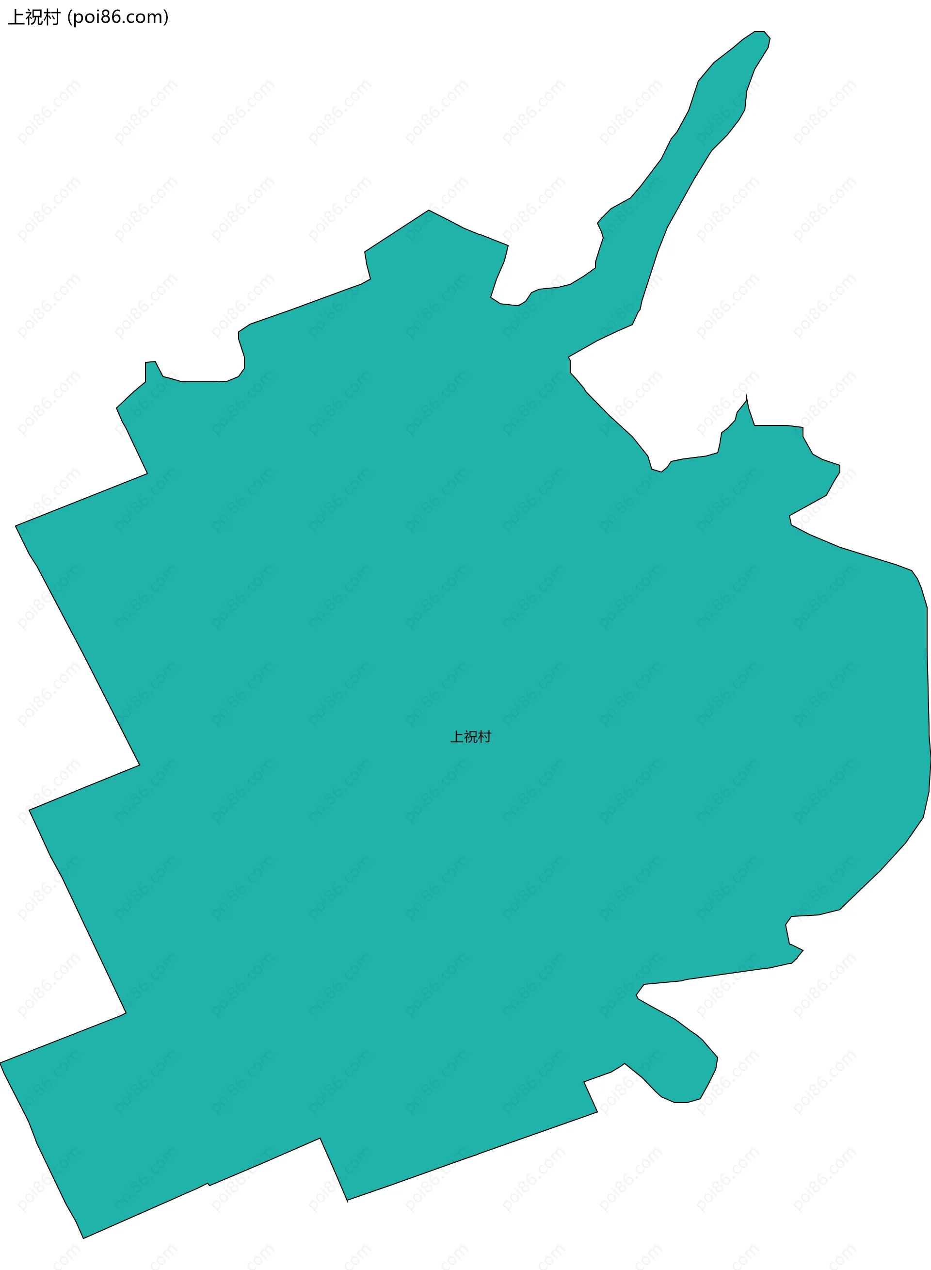 上祝村边界地图