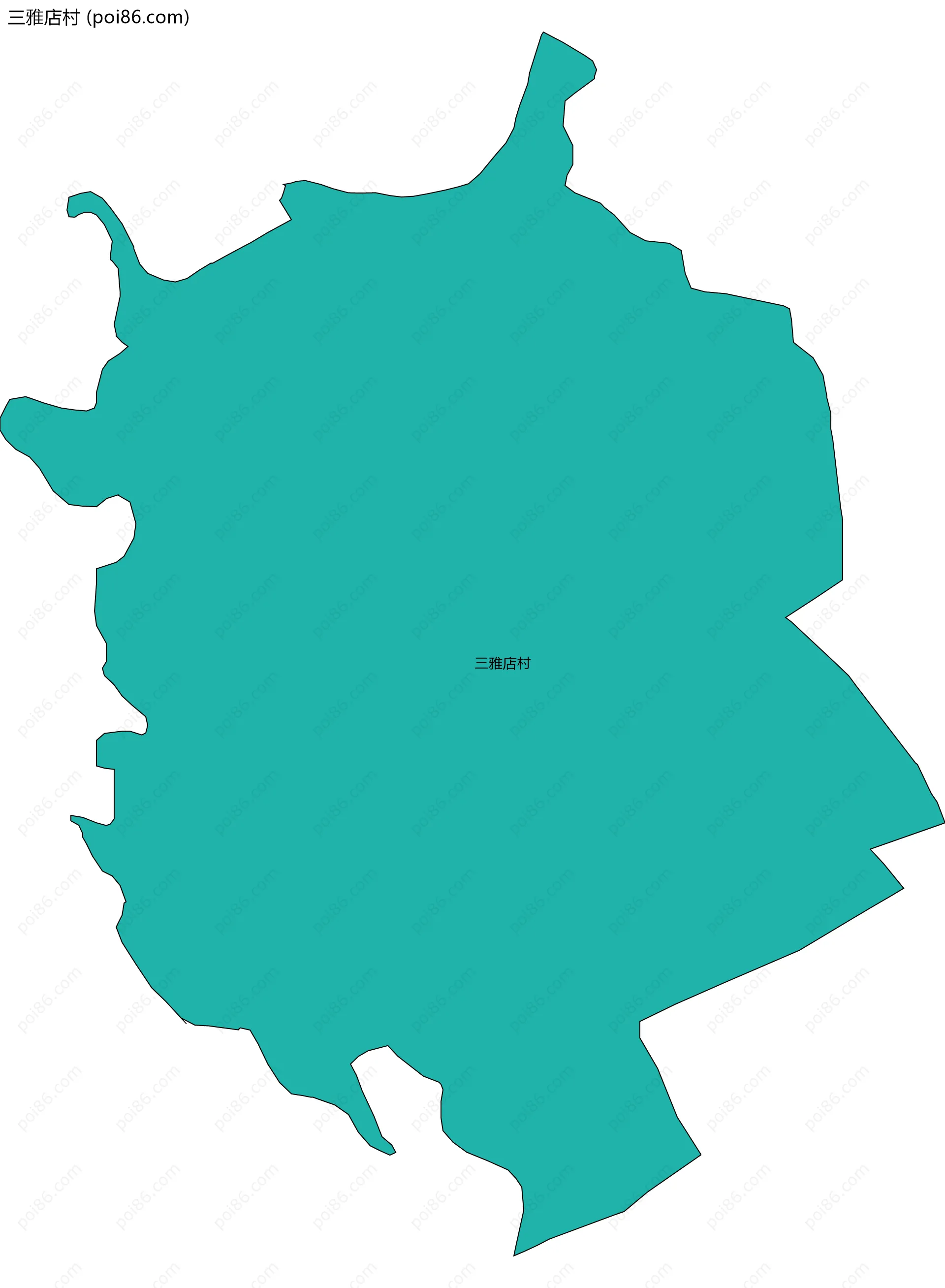 三雅店村边界地图