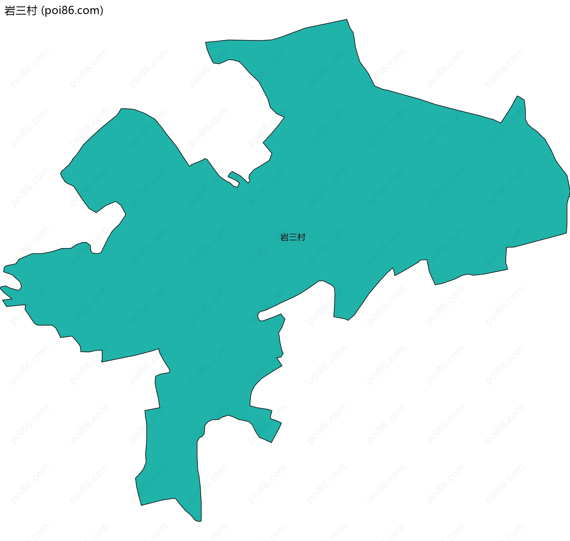 岩三村边界地图
