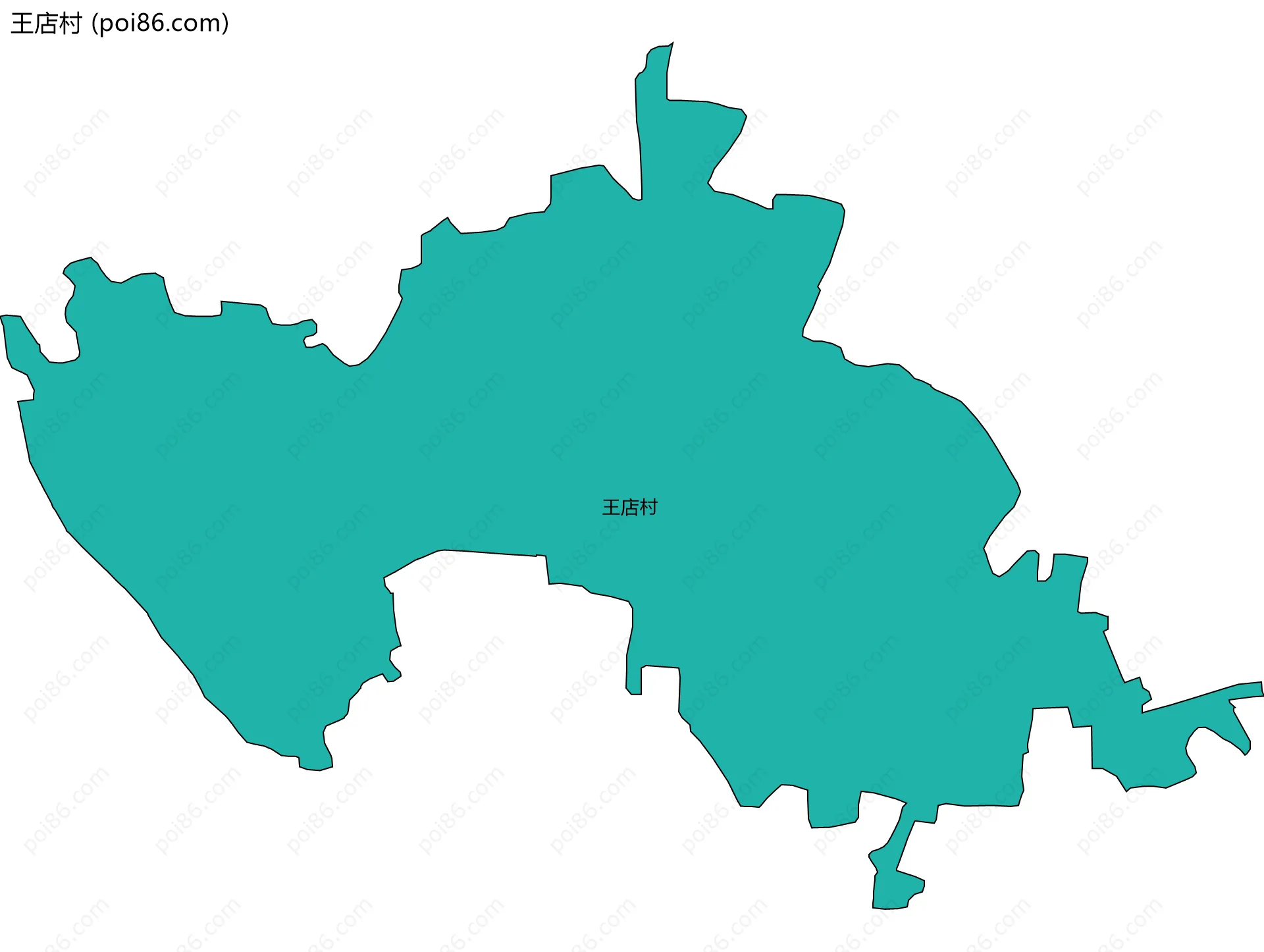 王店村边界地图