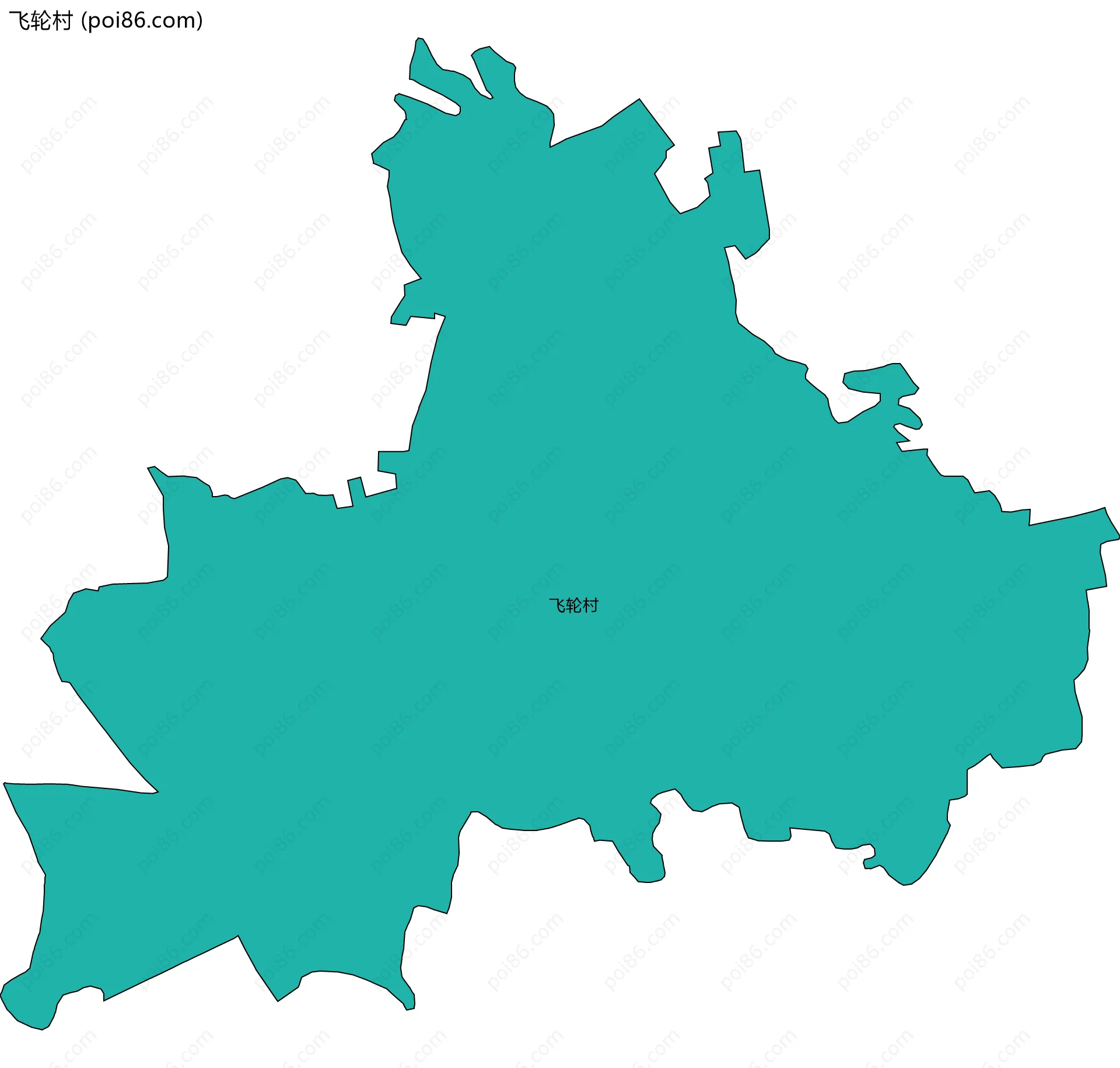 飞轮村边界地图