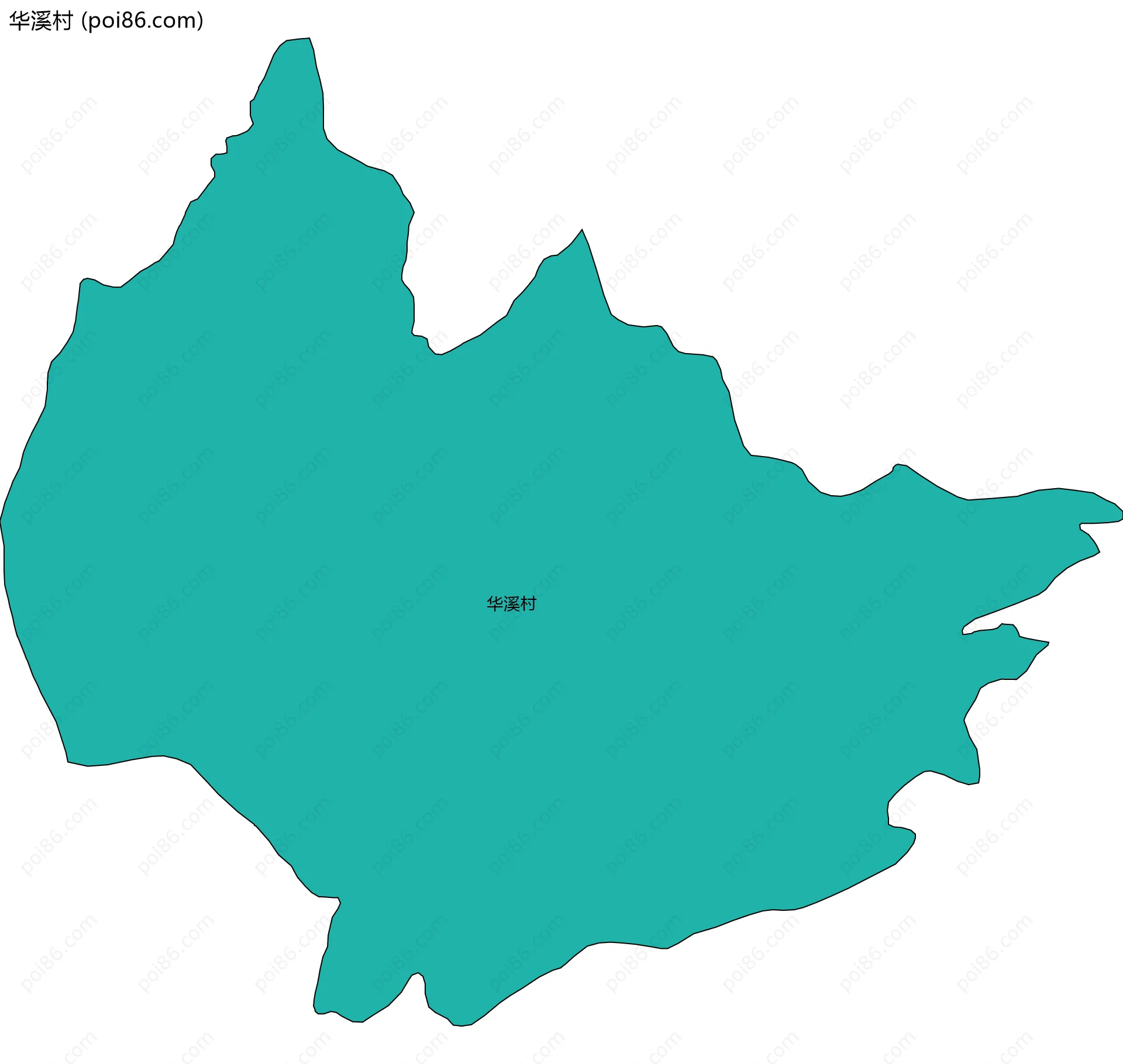 华溪村边界地图