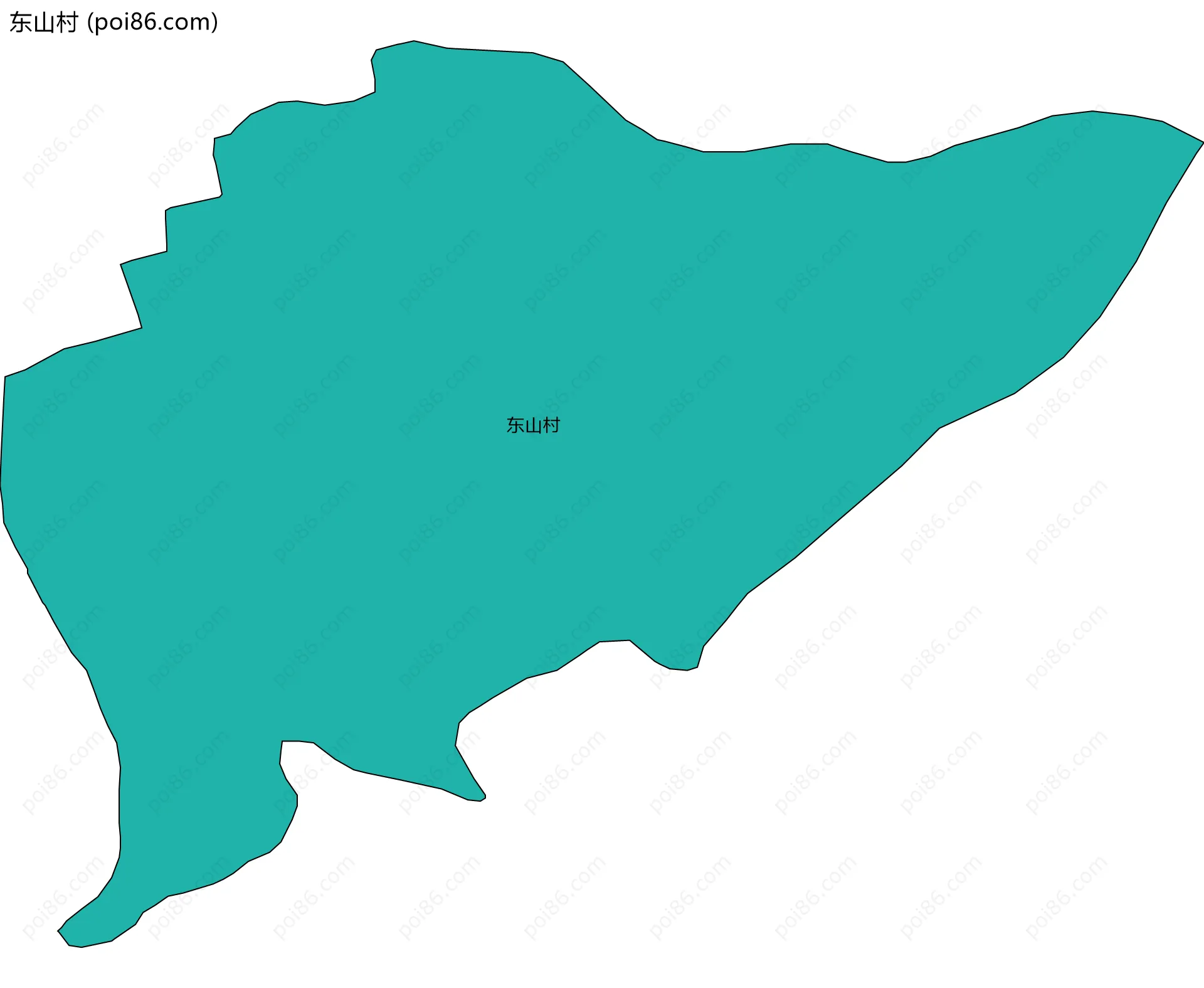东山村边界地图