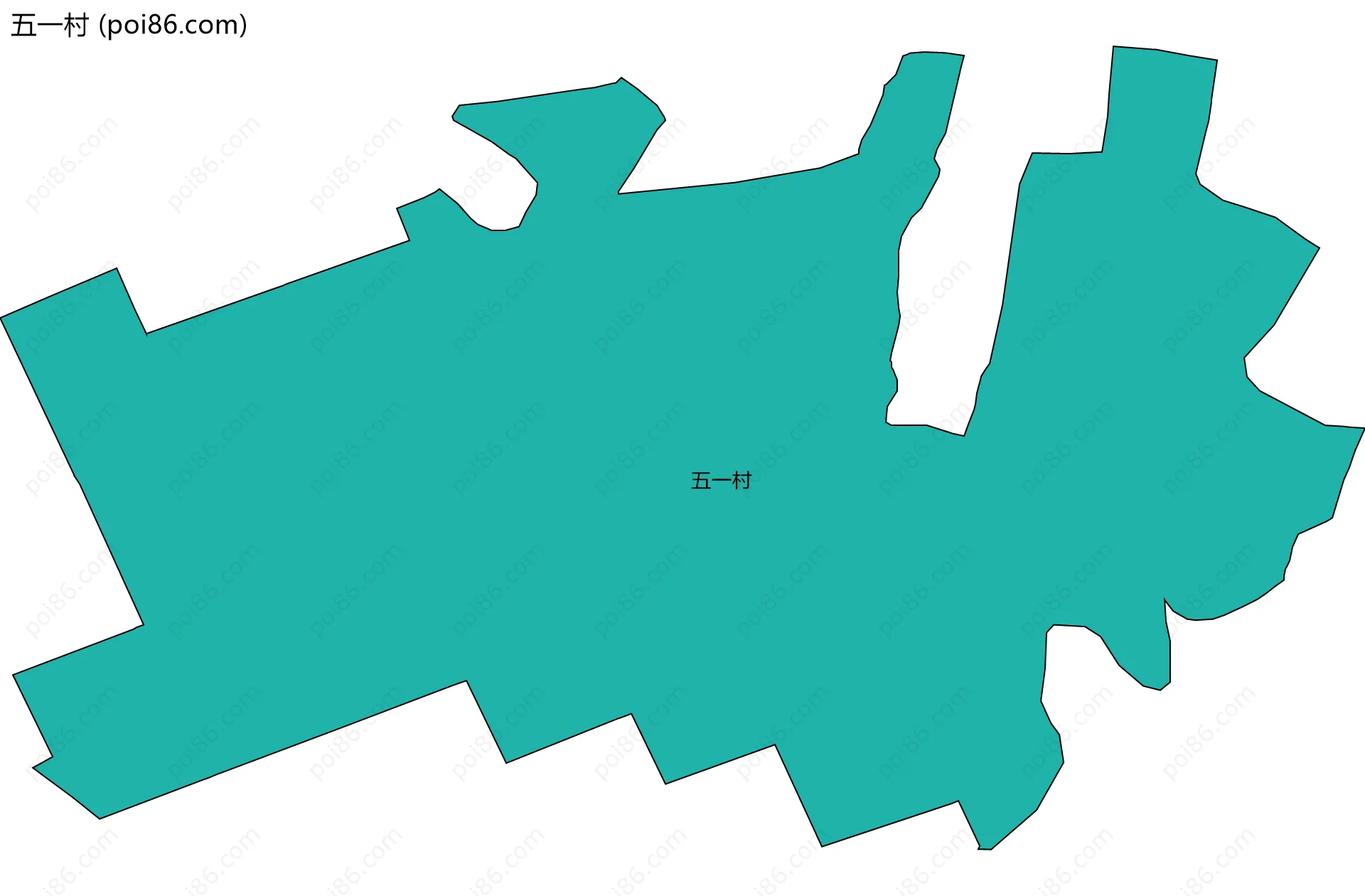 五一村边界地图