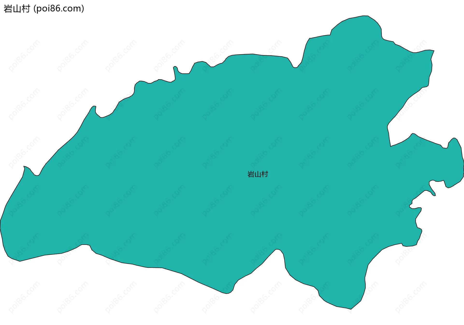 岩山村边界地图