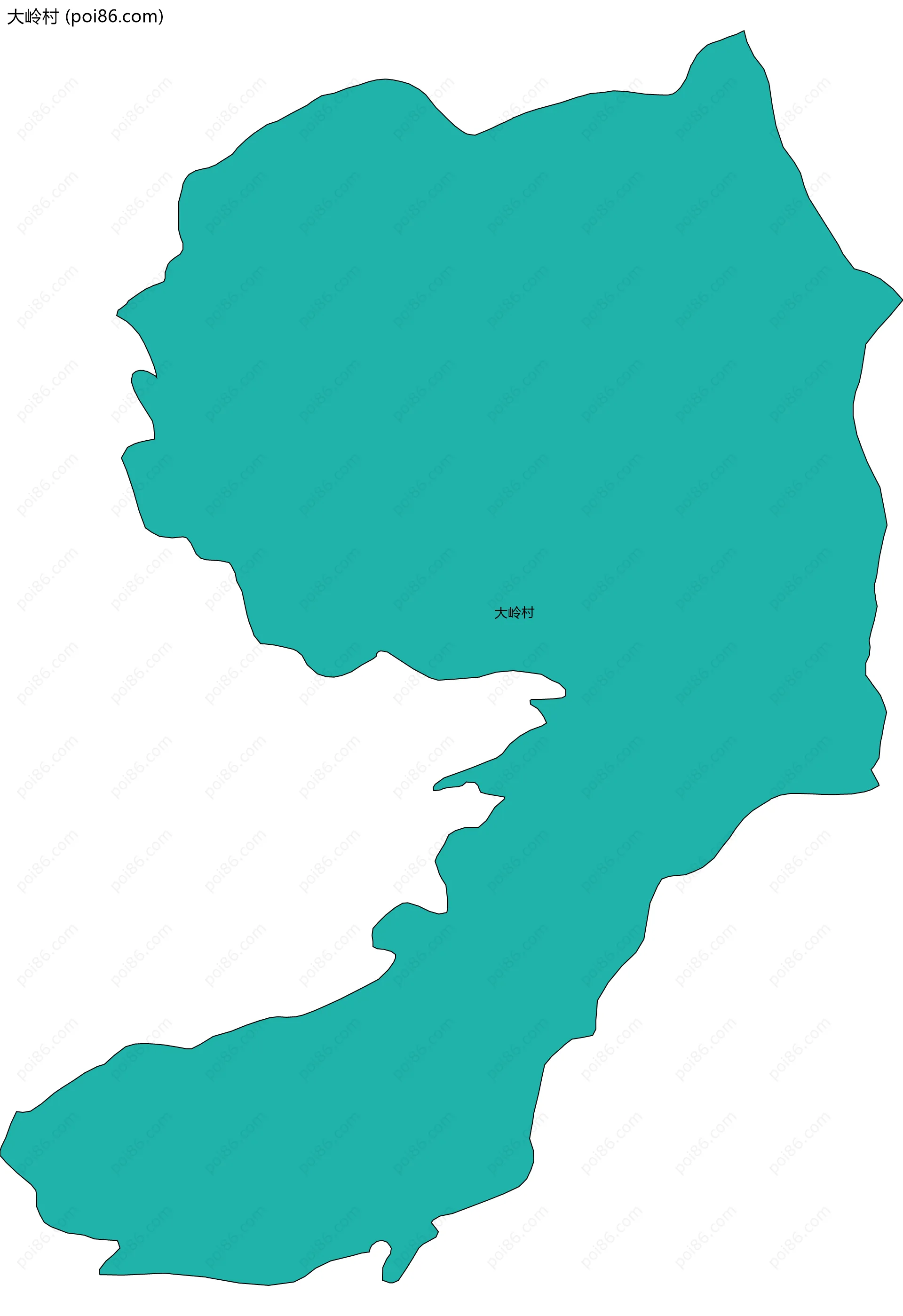 大岭村边界地图