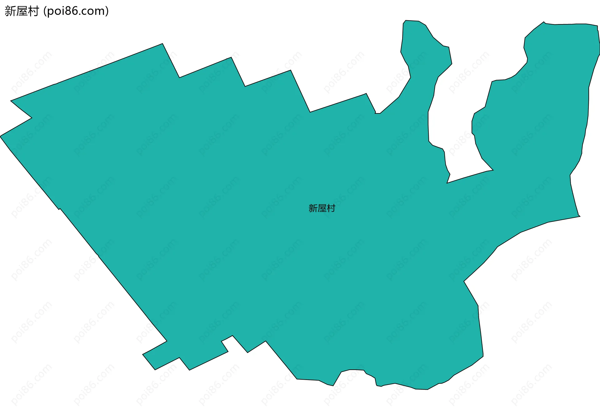 新屋村边界地图