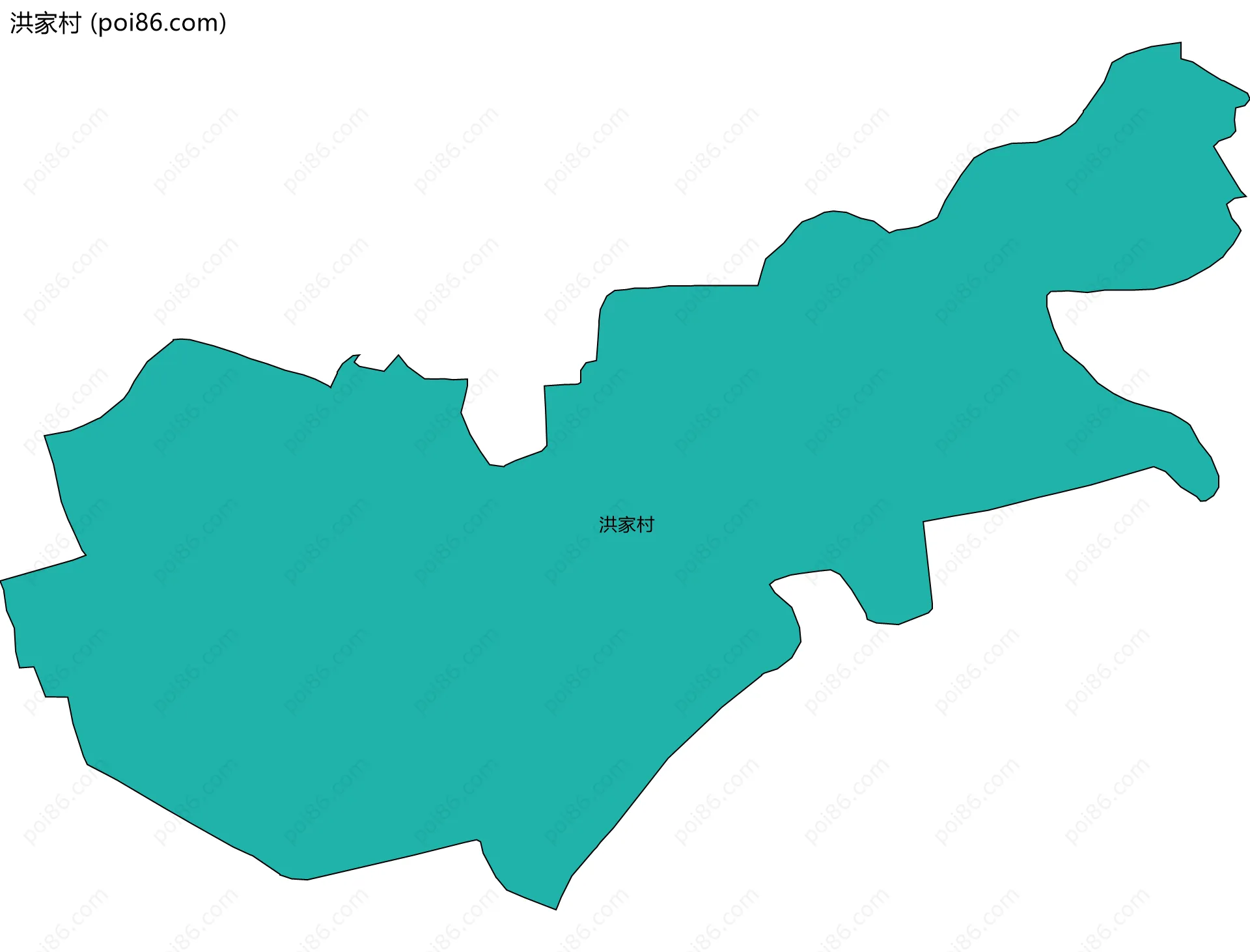 洪家村边界地图